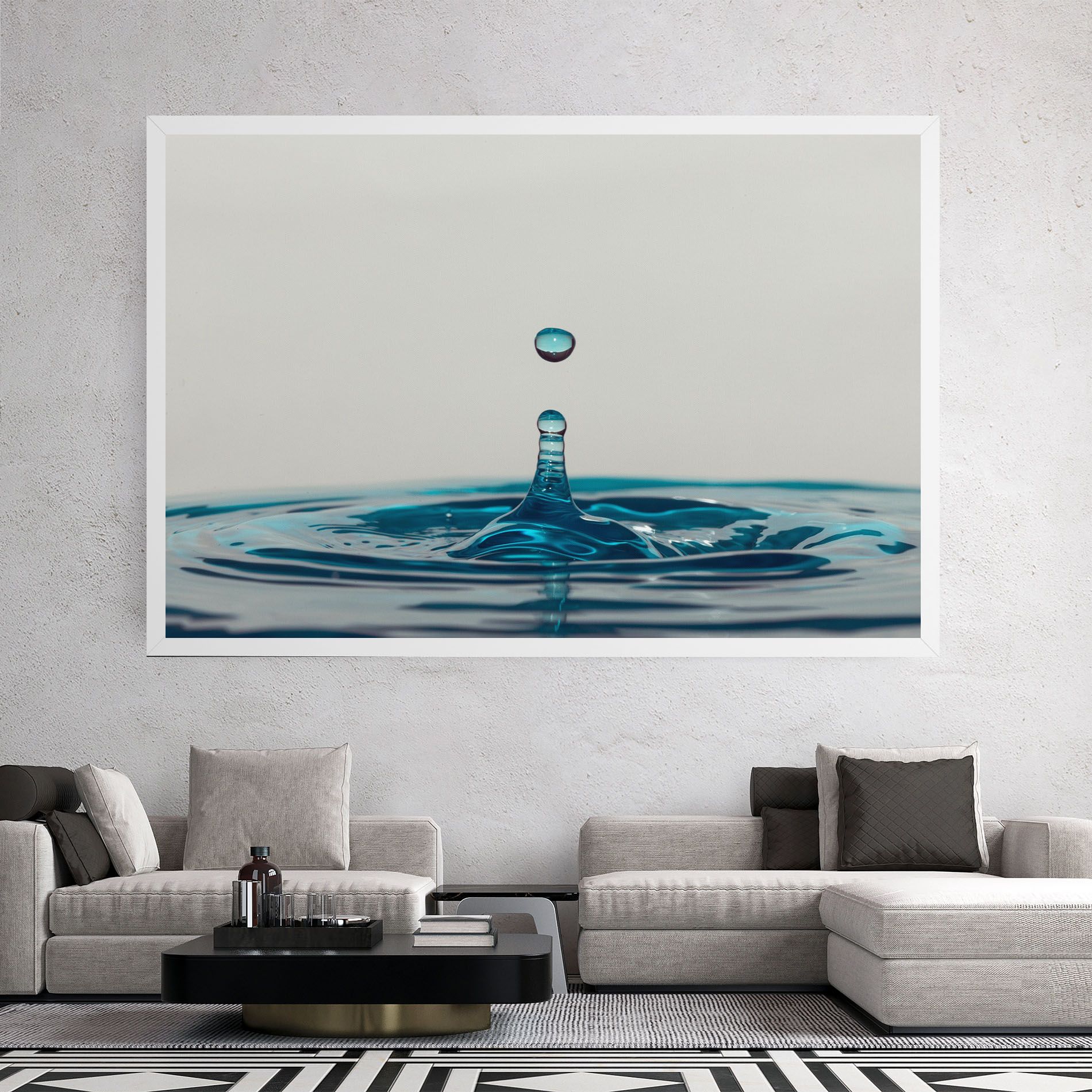 Blue Water Drop mockup 2