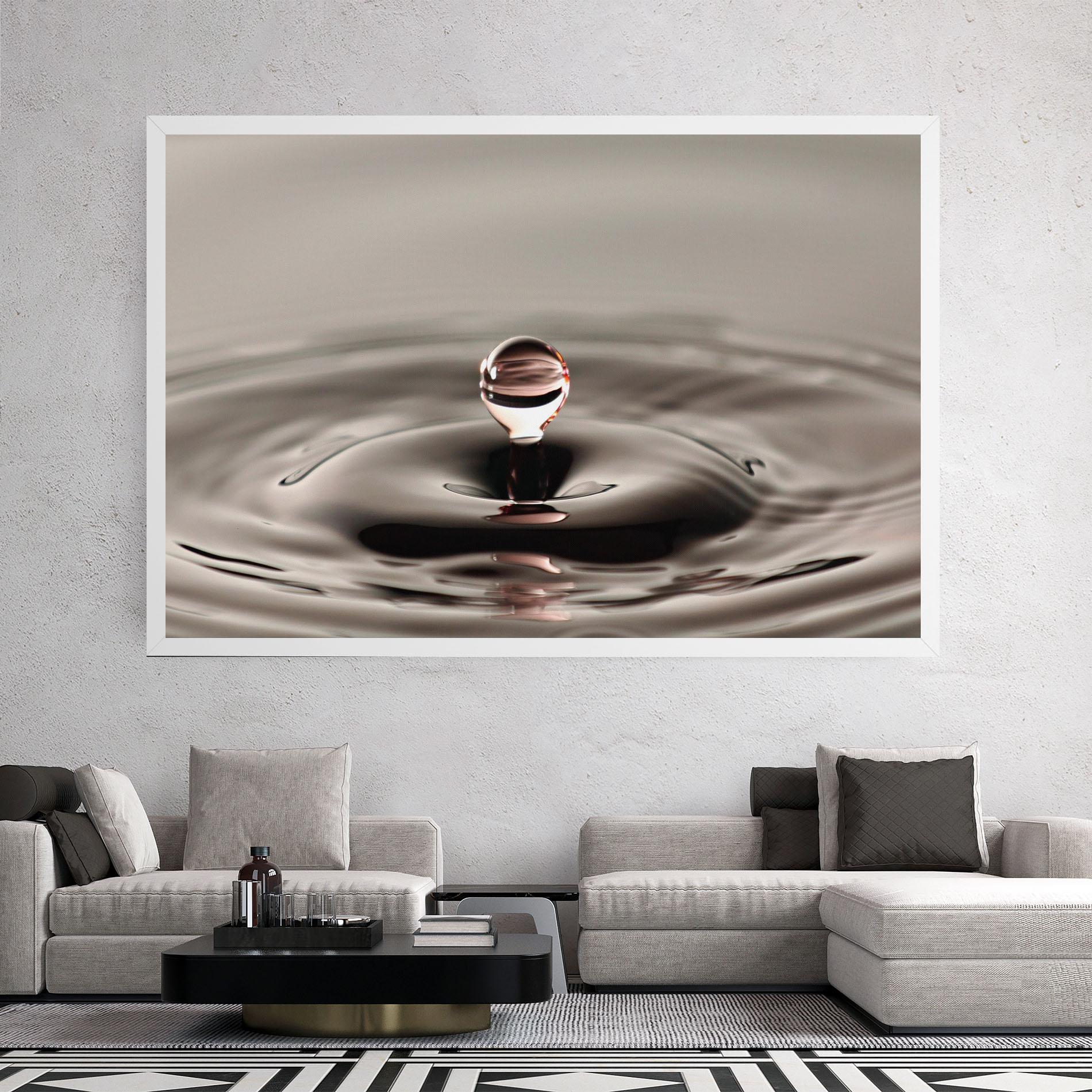 Tablou Canvas Close Red Water Drop mockup 2