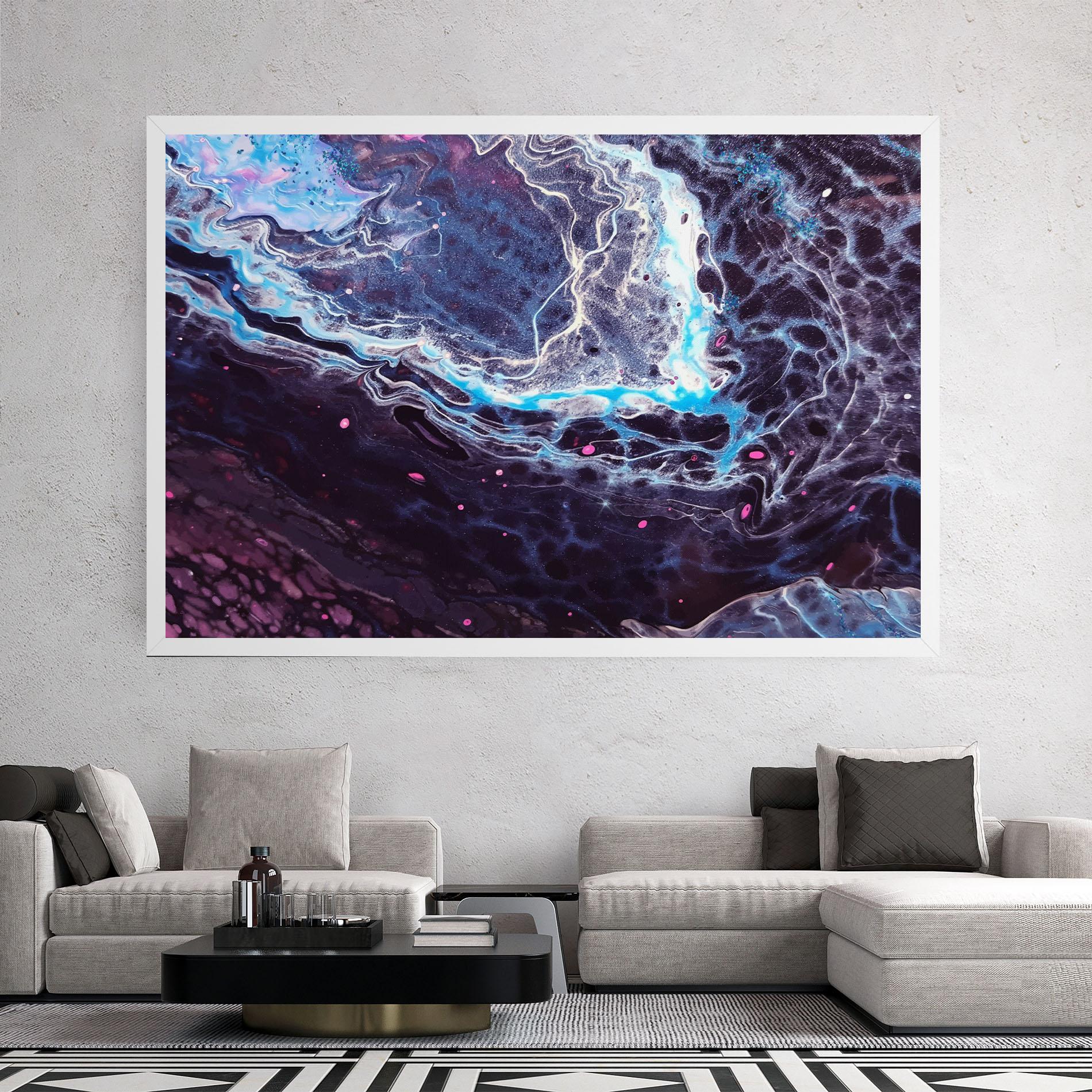 Tablou Canvas Purple Blue Water mockup 2