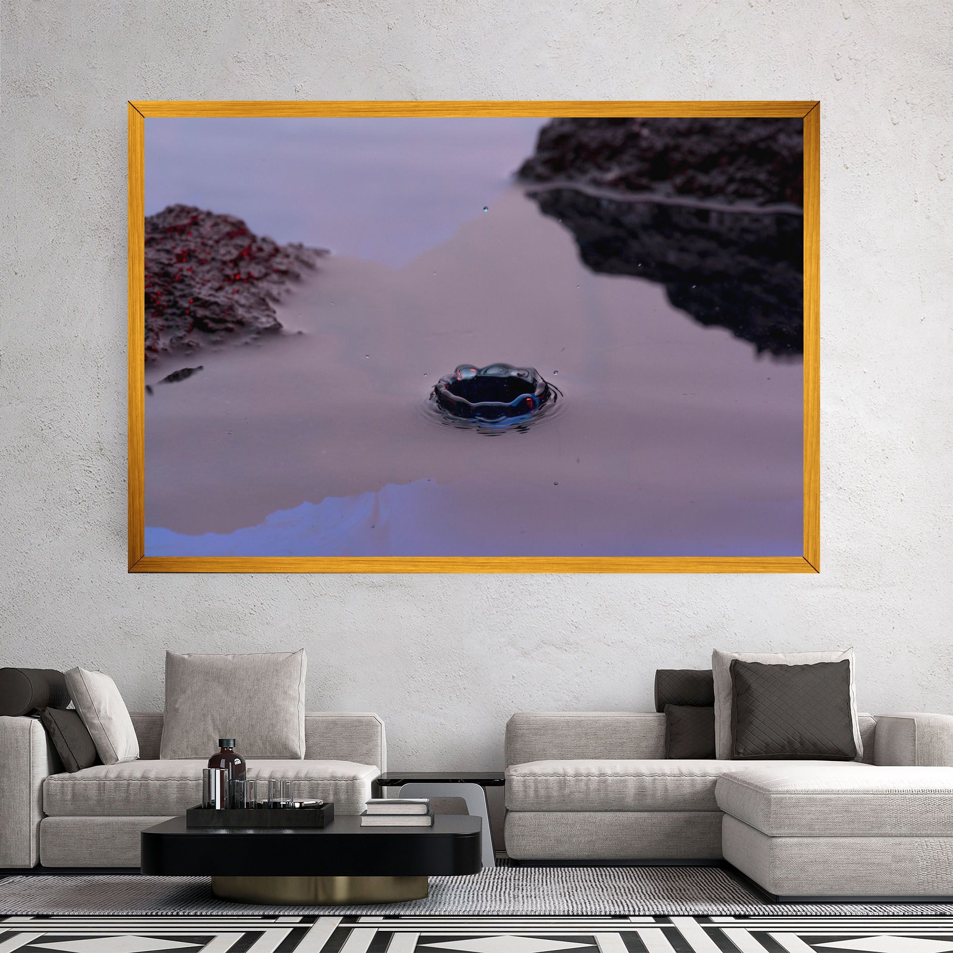 Blue Color Water mockup 2