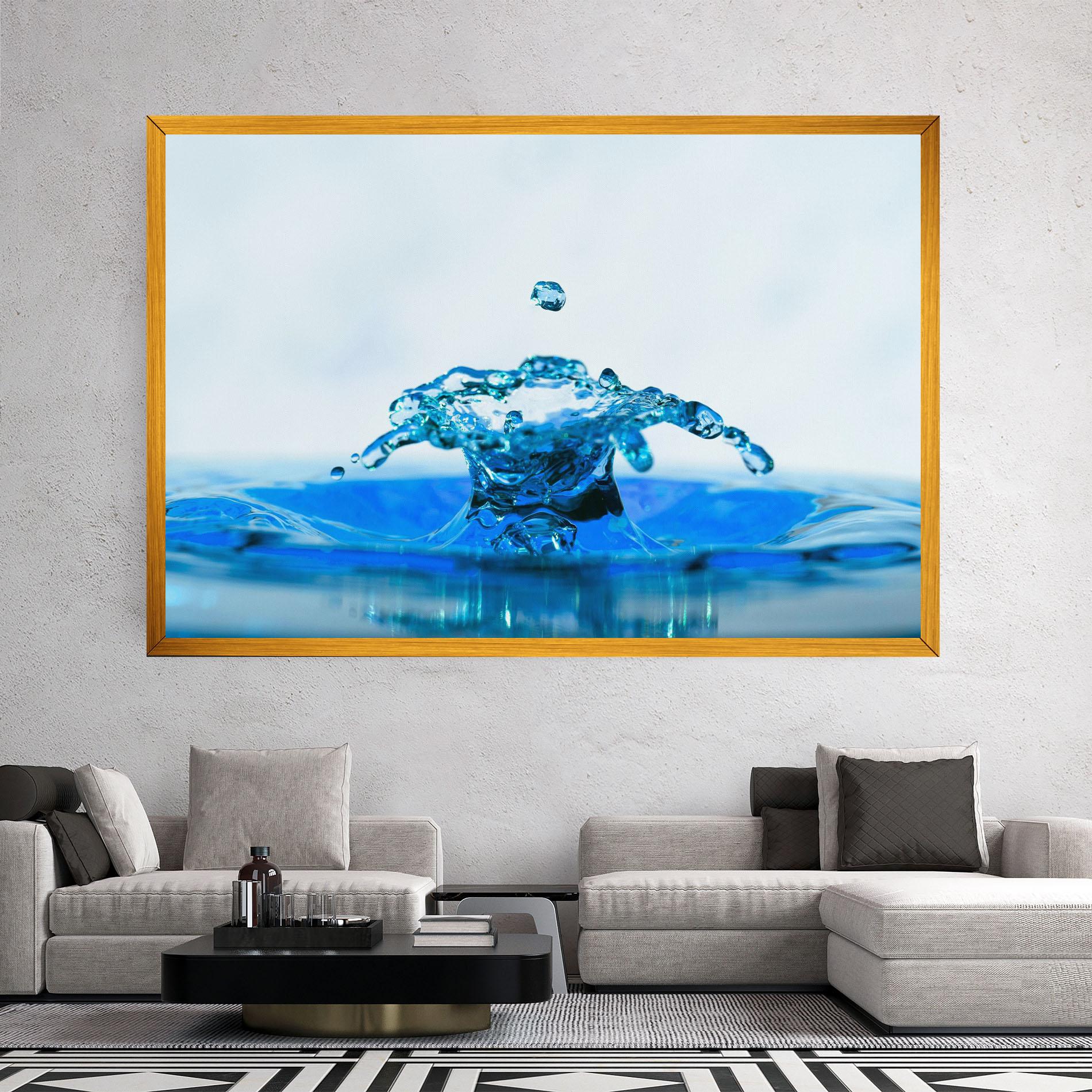 Tablou Canvas Blue Water Splash mockup 2