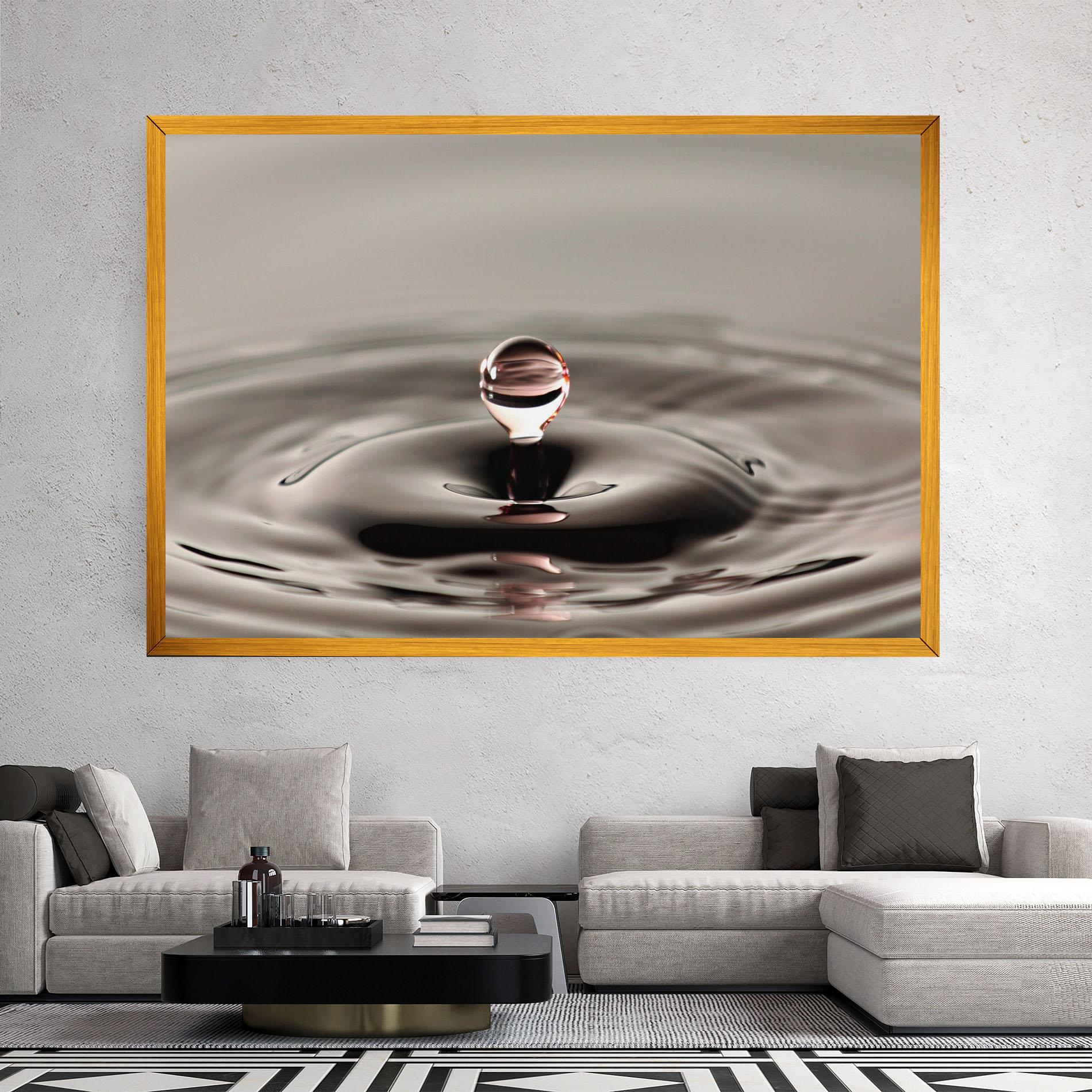 Tablou Canvas Close Red Water Drop mockup 2