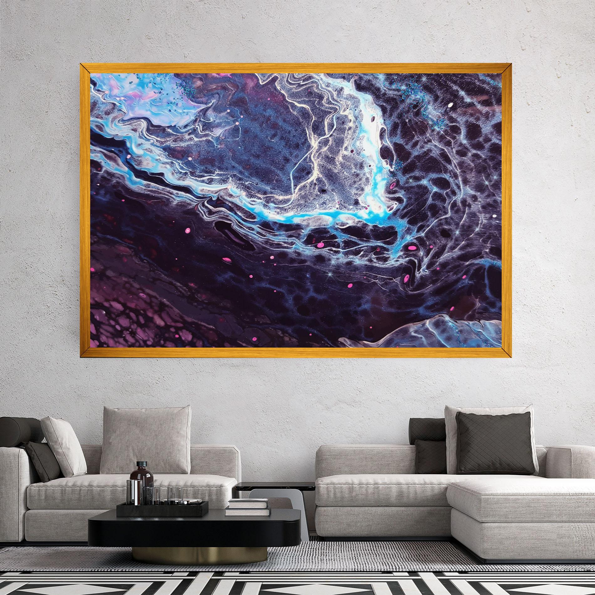 Tablou Canvas Purple Blue Water mockup 2