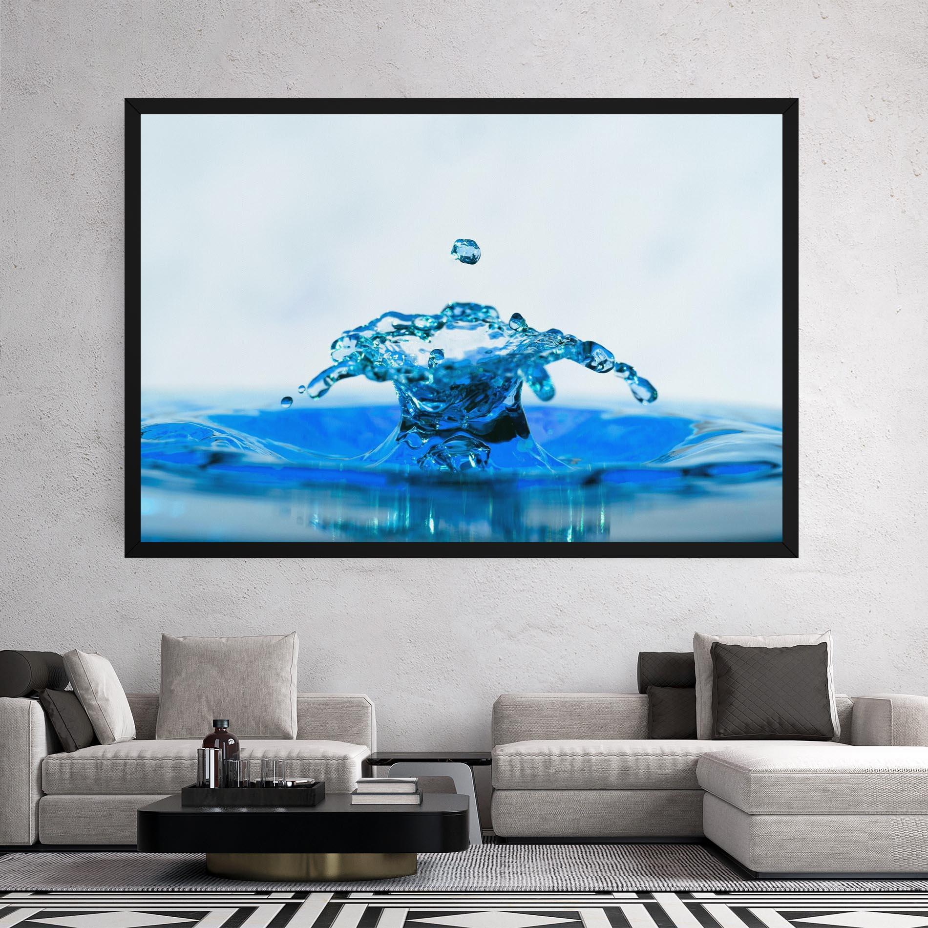 Tablou Canvas Blue Water Splash mockup 2