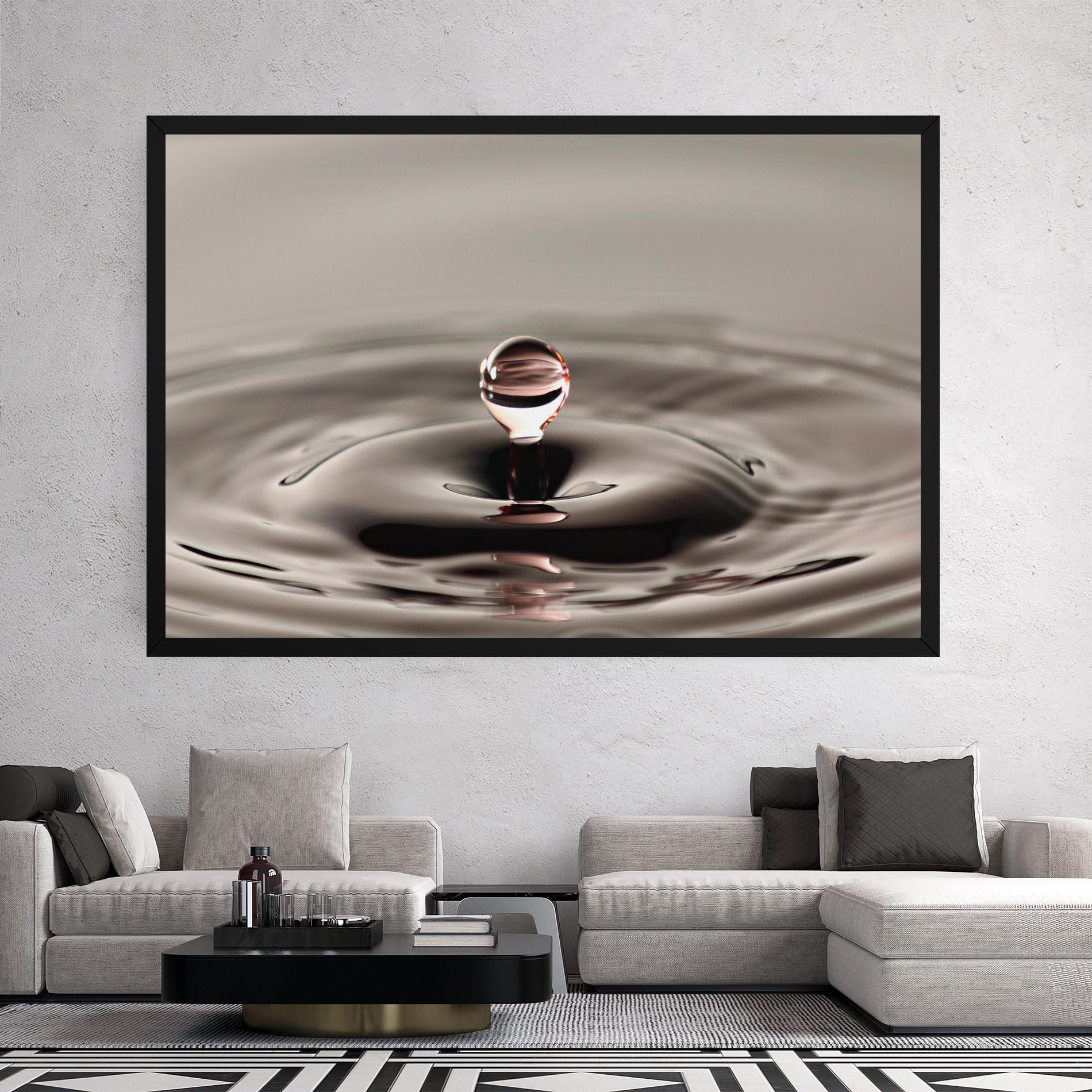 Tablou Canvas Close Red Water Drop mockup 2