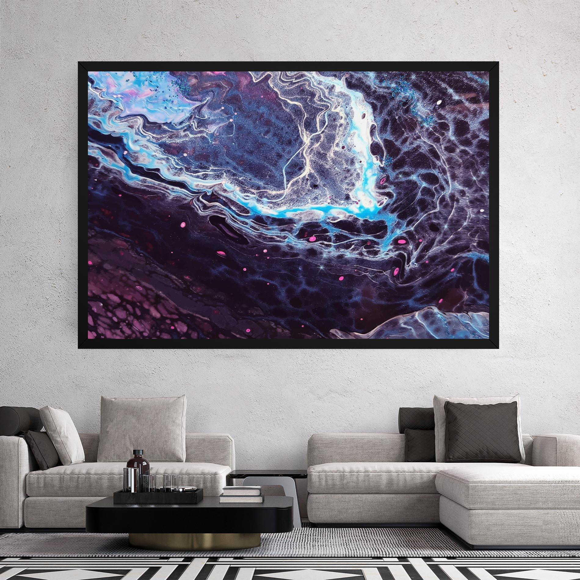 Tablou Canvas Purple Blue Water mockup 2