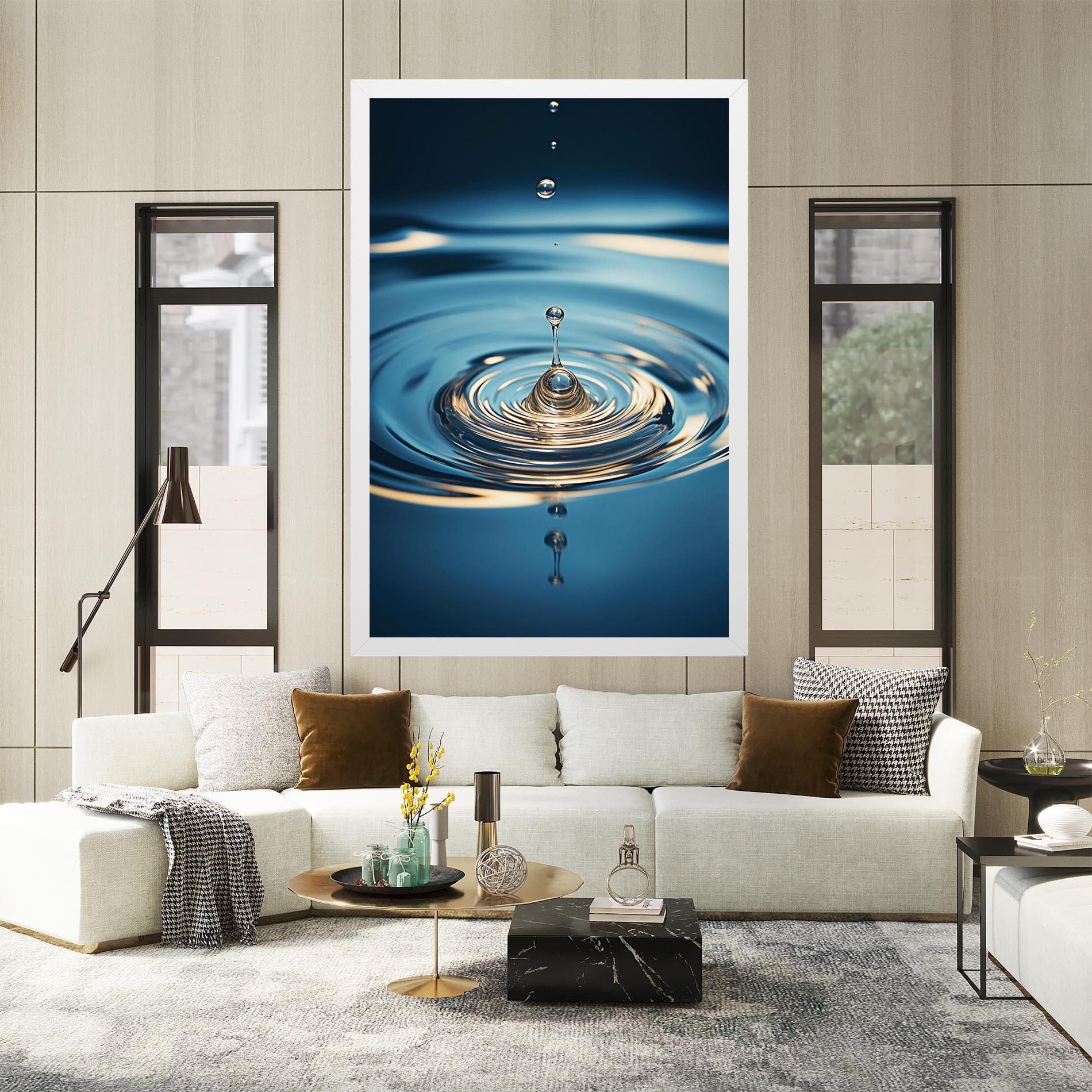 Tablou Canvas Cream Water Drop mockup 2