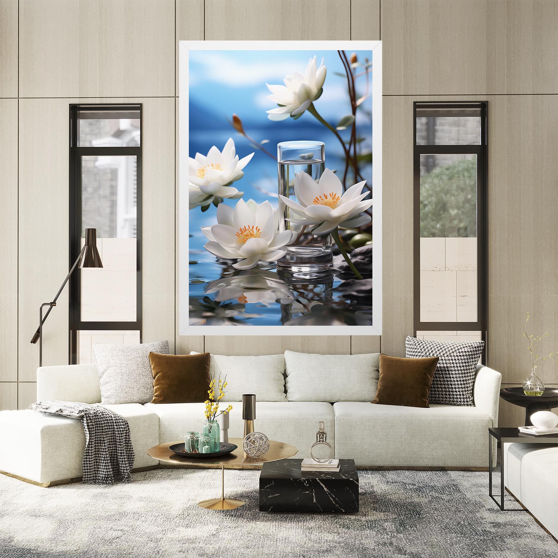 Flower Water Glass mockup 2