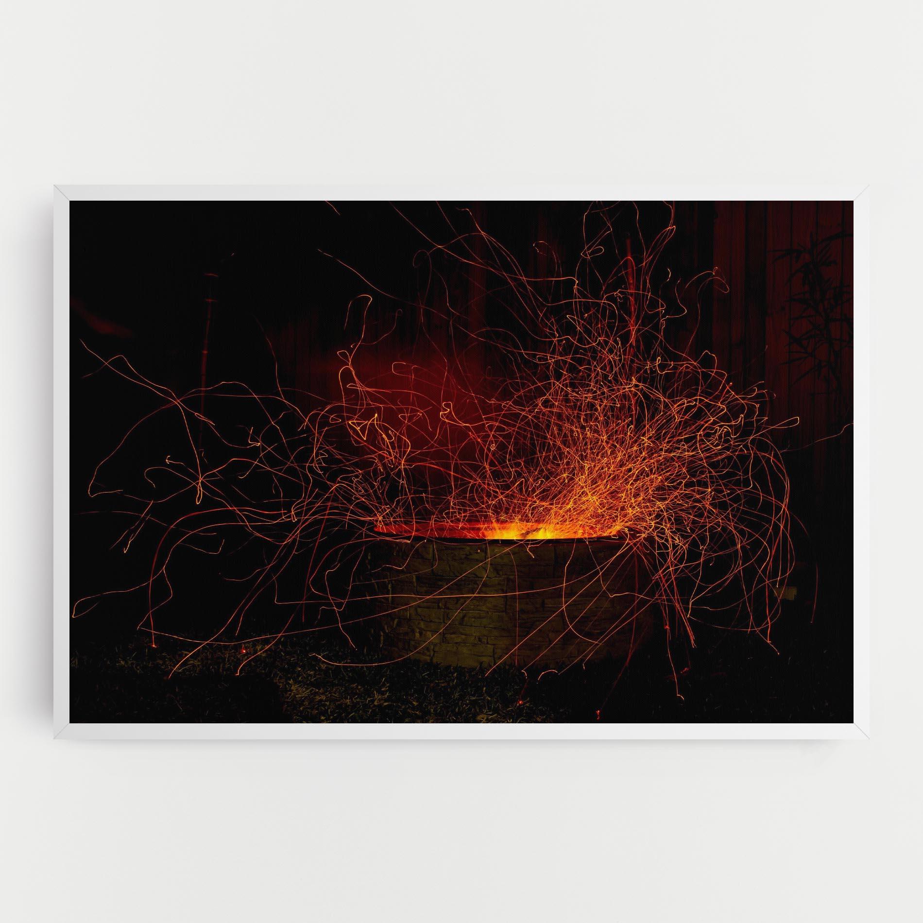 Tablou Canvas Fire Drawing Effect mockup 0