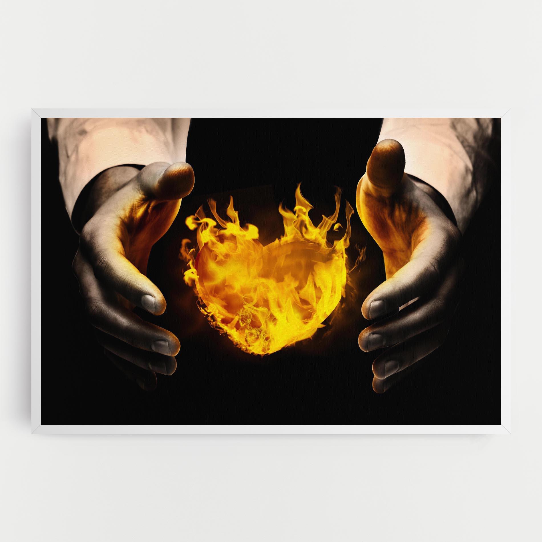 Tablou Canvas Fire Heart mockup 0
