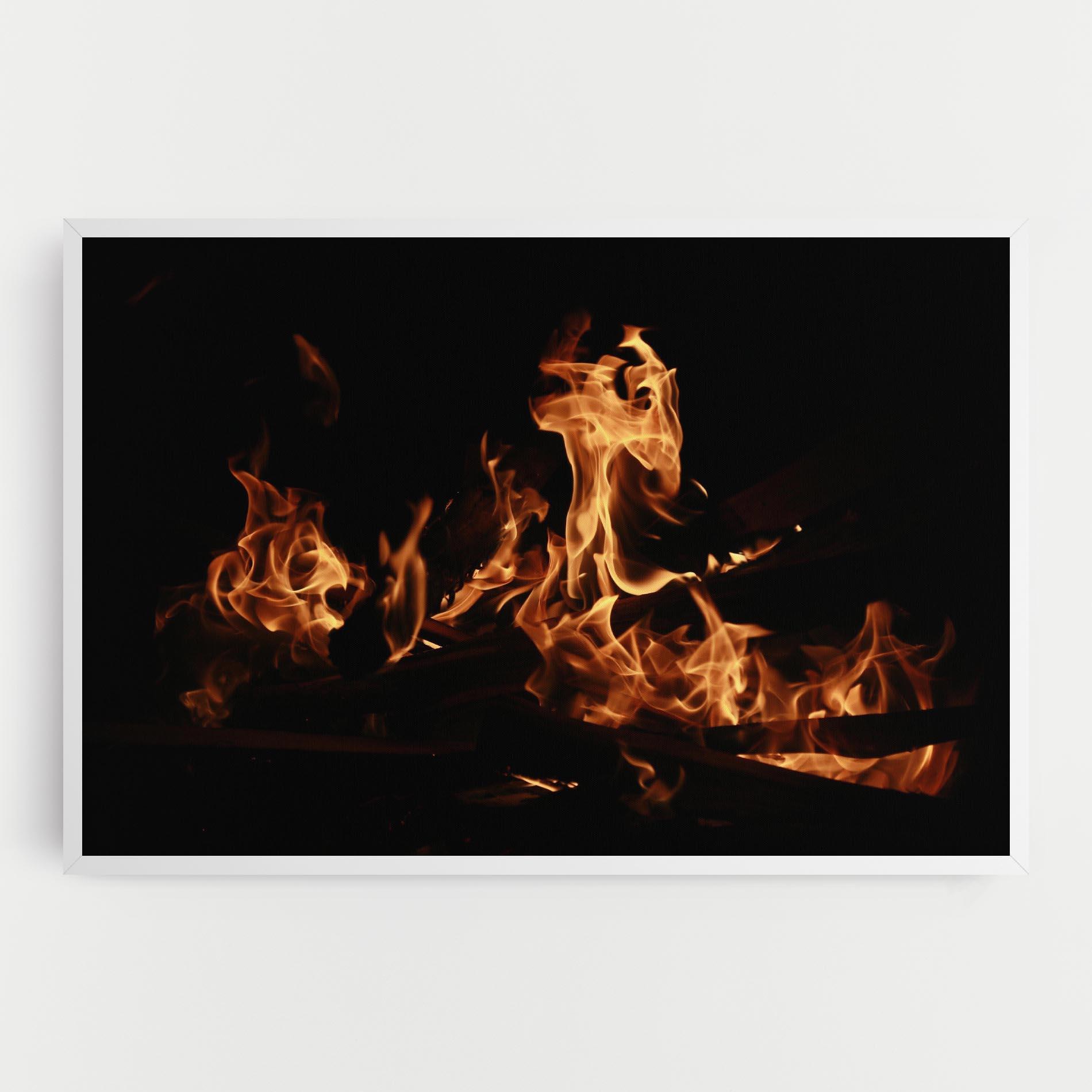 Tablou Canvas Fire On Black mockup 0
