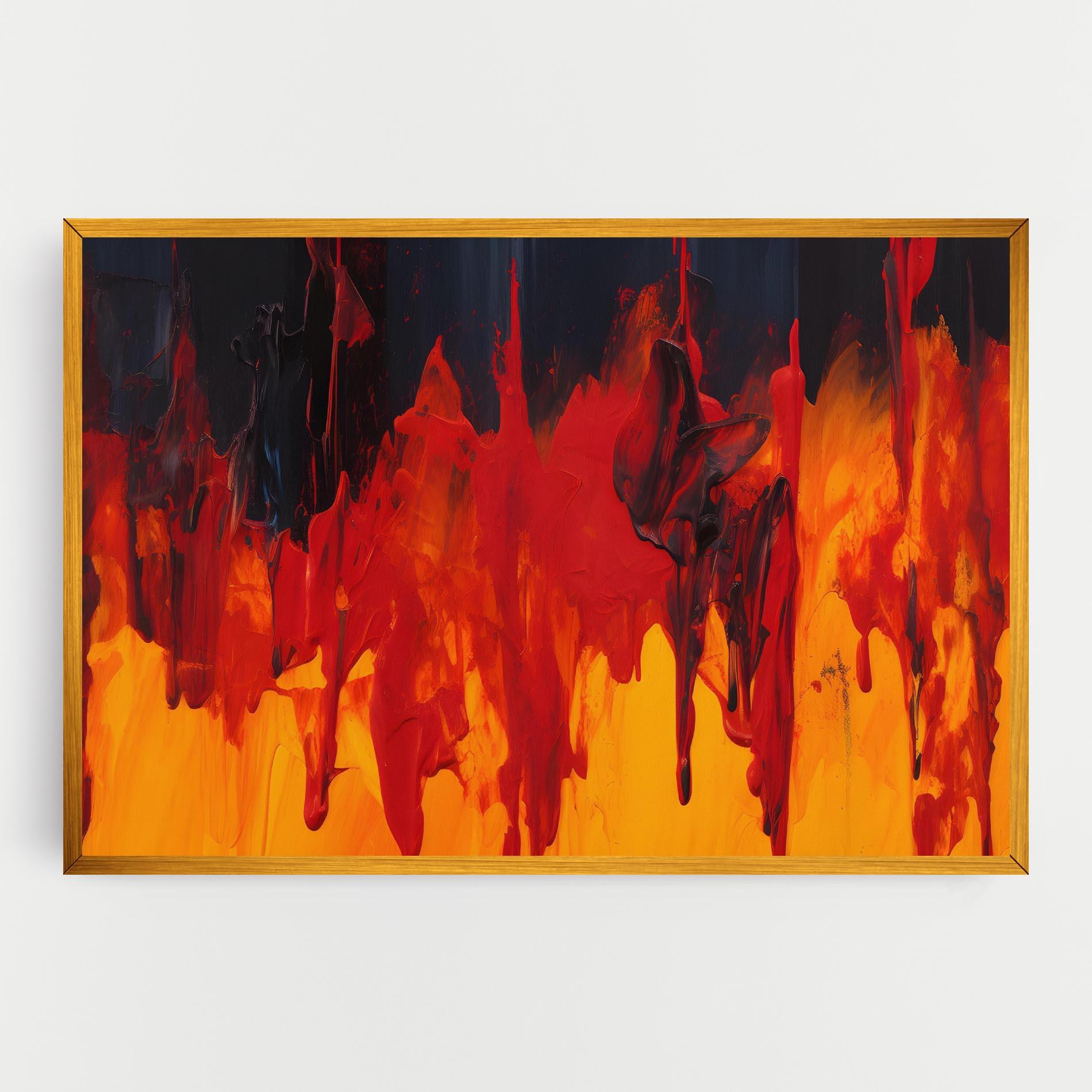 Tablou Canvas Colorful Fire Art mockup 0