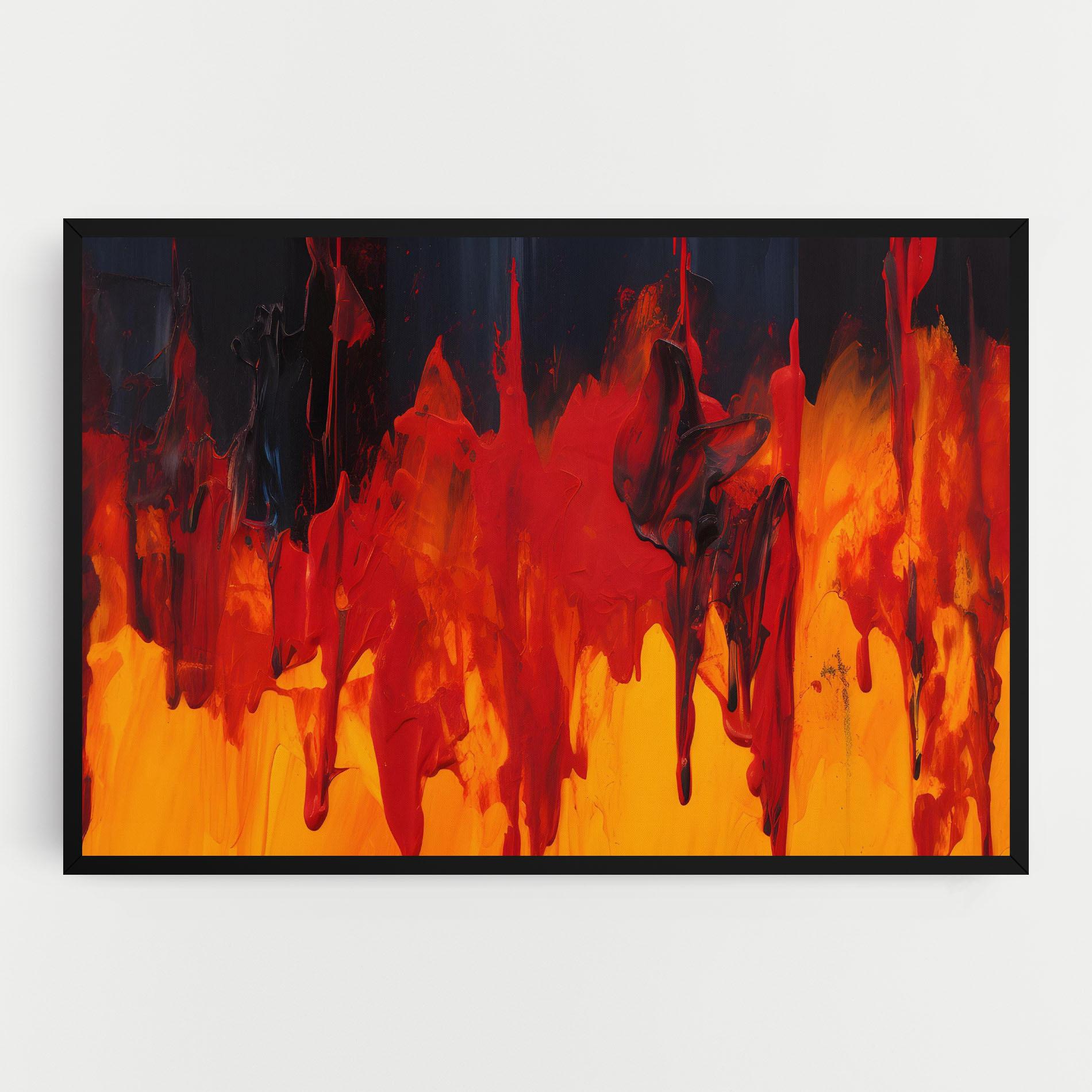 Tablou Canvas Colorful Fire Art mockup 0
