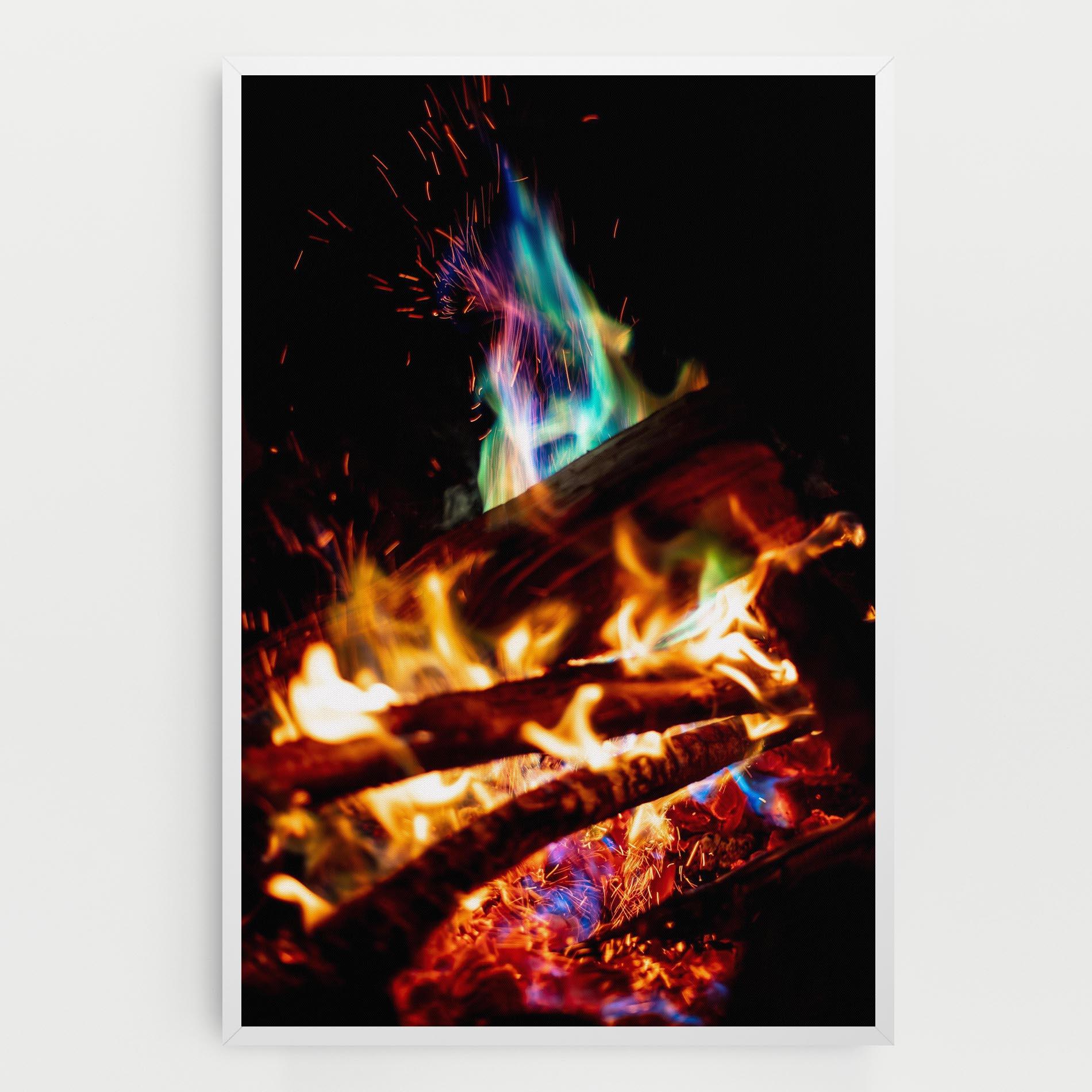 Tablou Canvas Blue Green Fire mockup 0