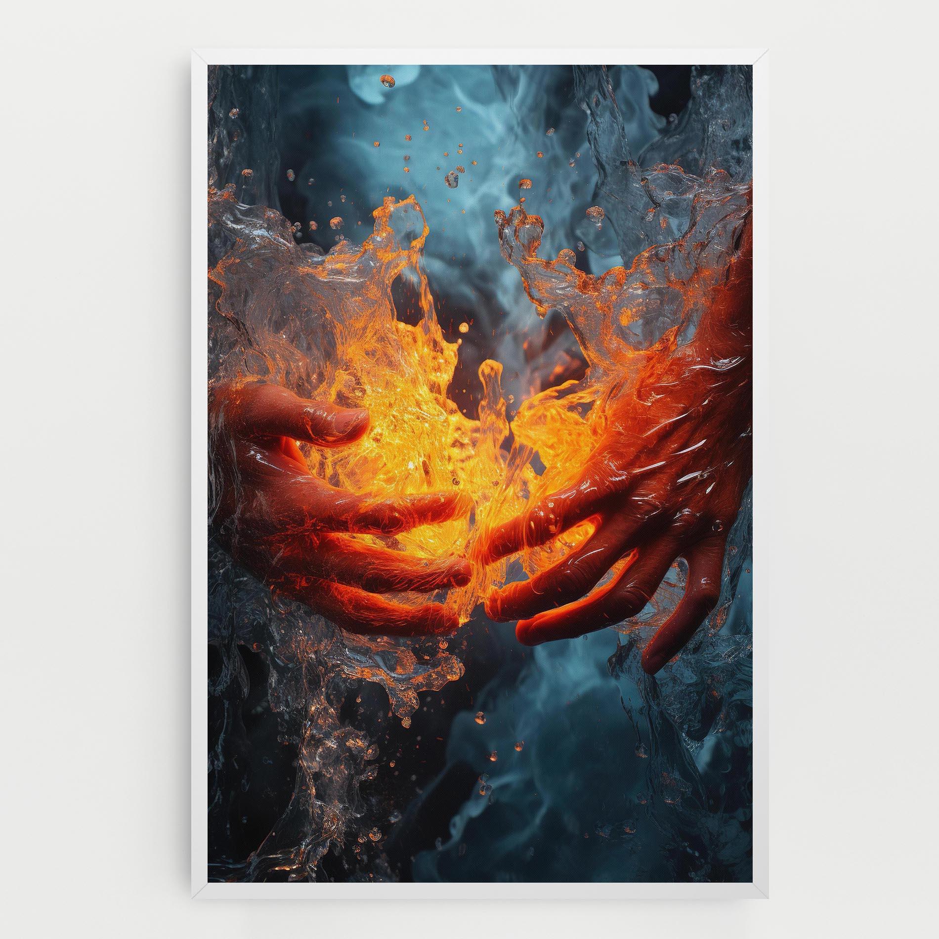 Tablou Canvas Fire Water mockup 0