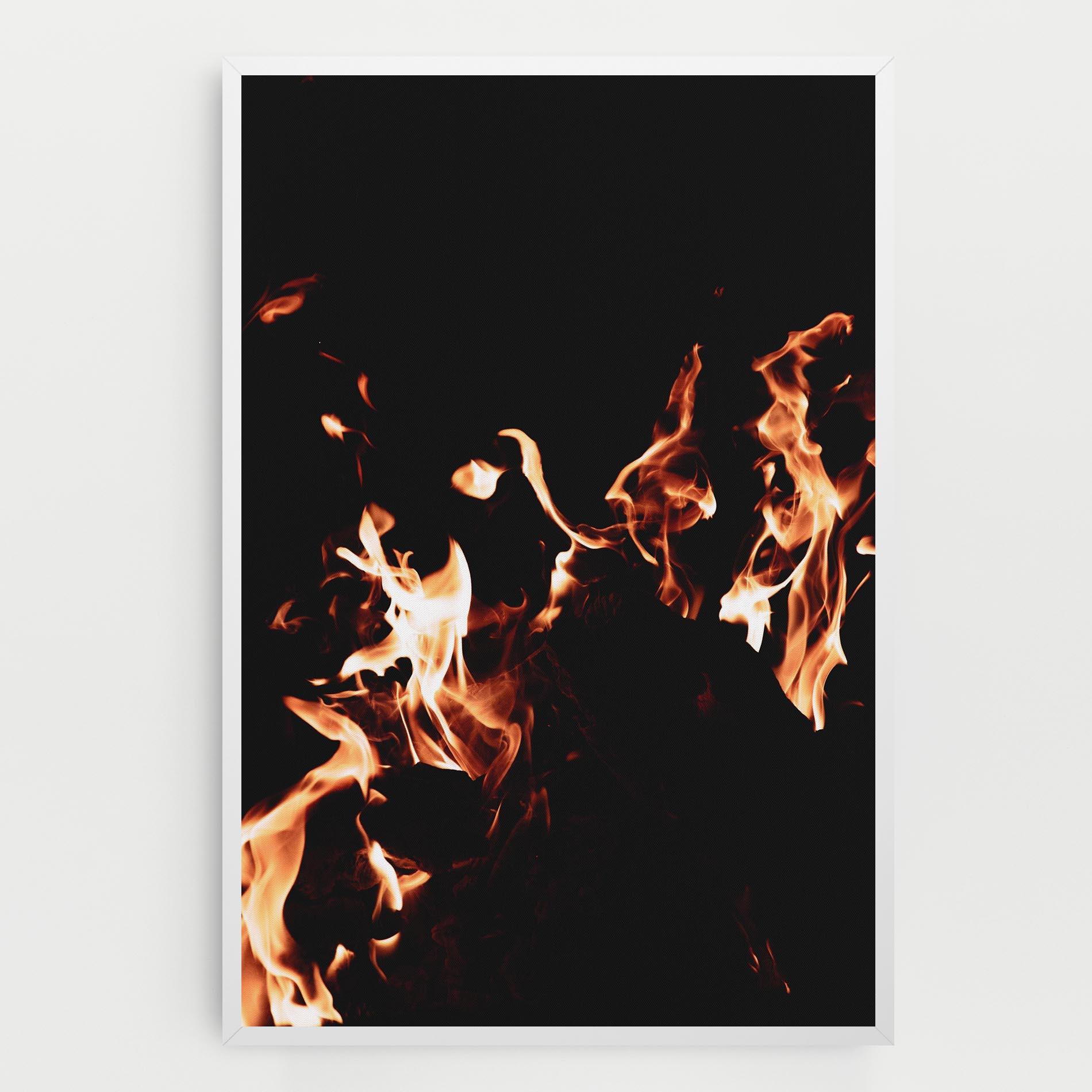 Tablou Canvas Red Grey Fire mockup 0