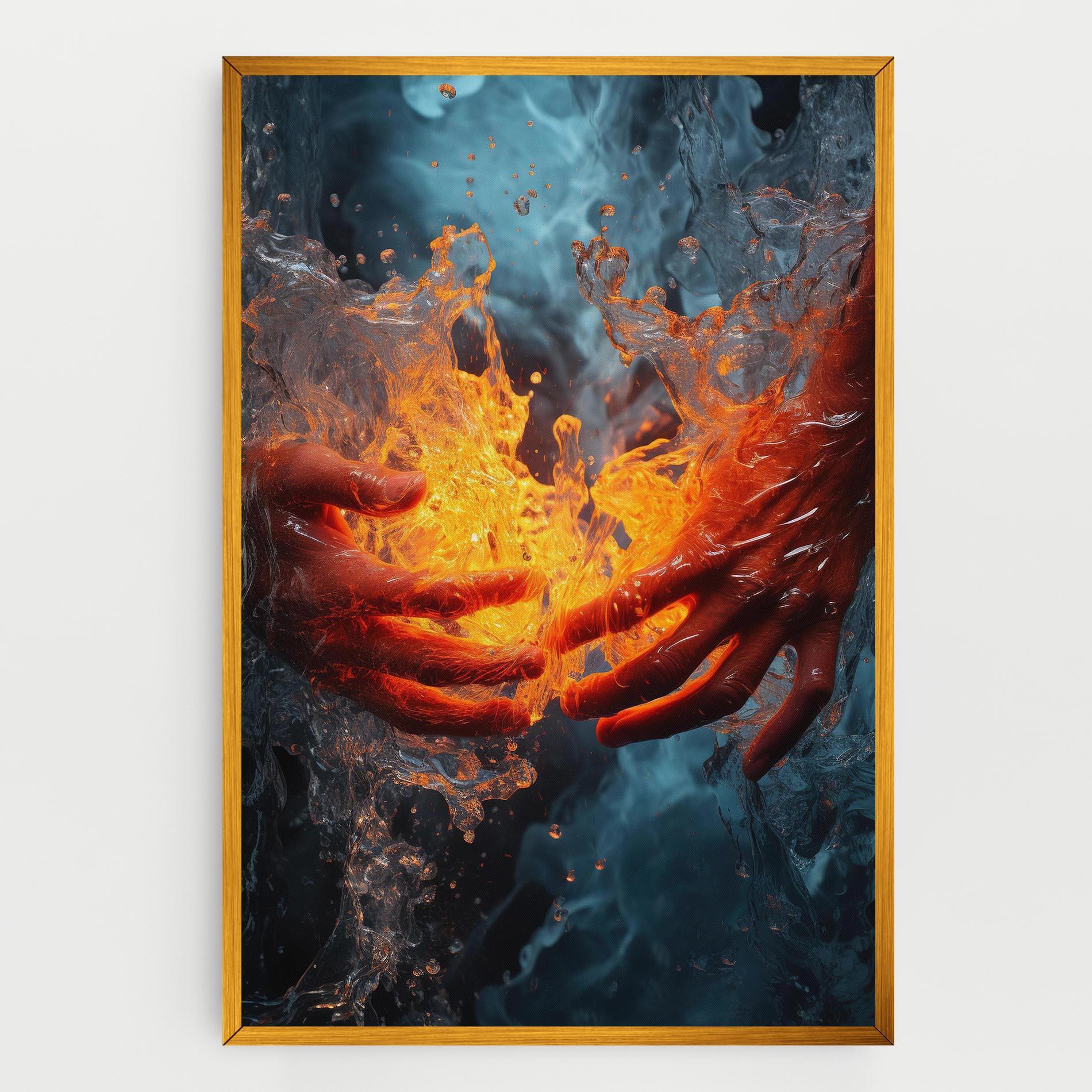Tablou Canvas Fire Water mockup 0