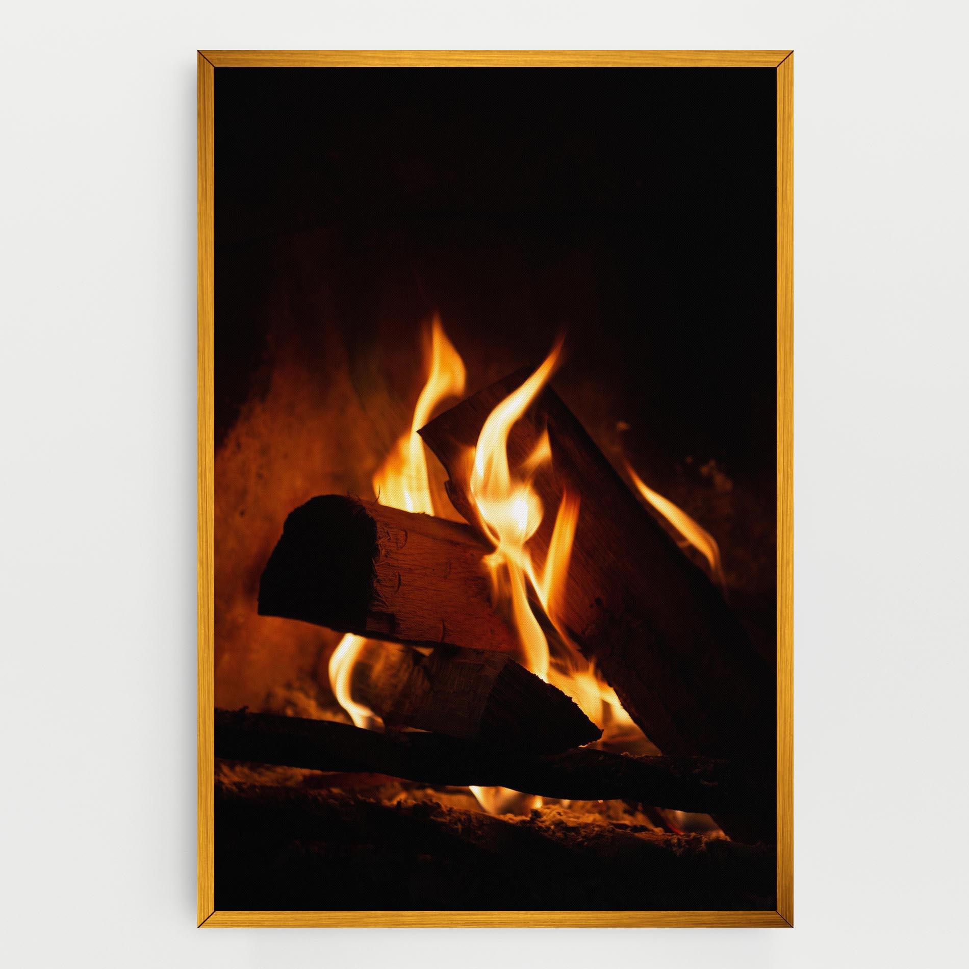 Tablou Canvas Fire Wood View mockup 0