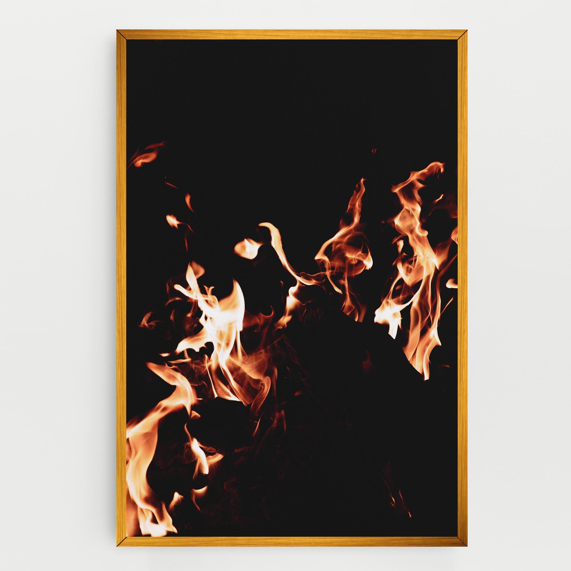 Tablou Canvas Red Grey Fire mockup 0