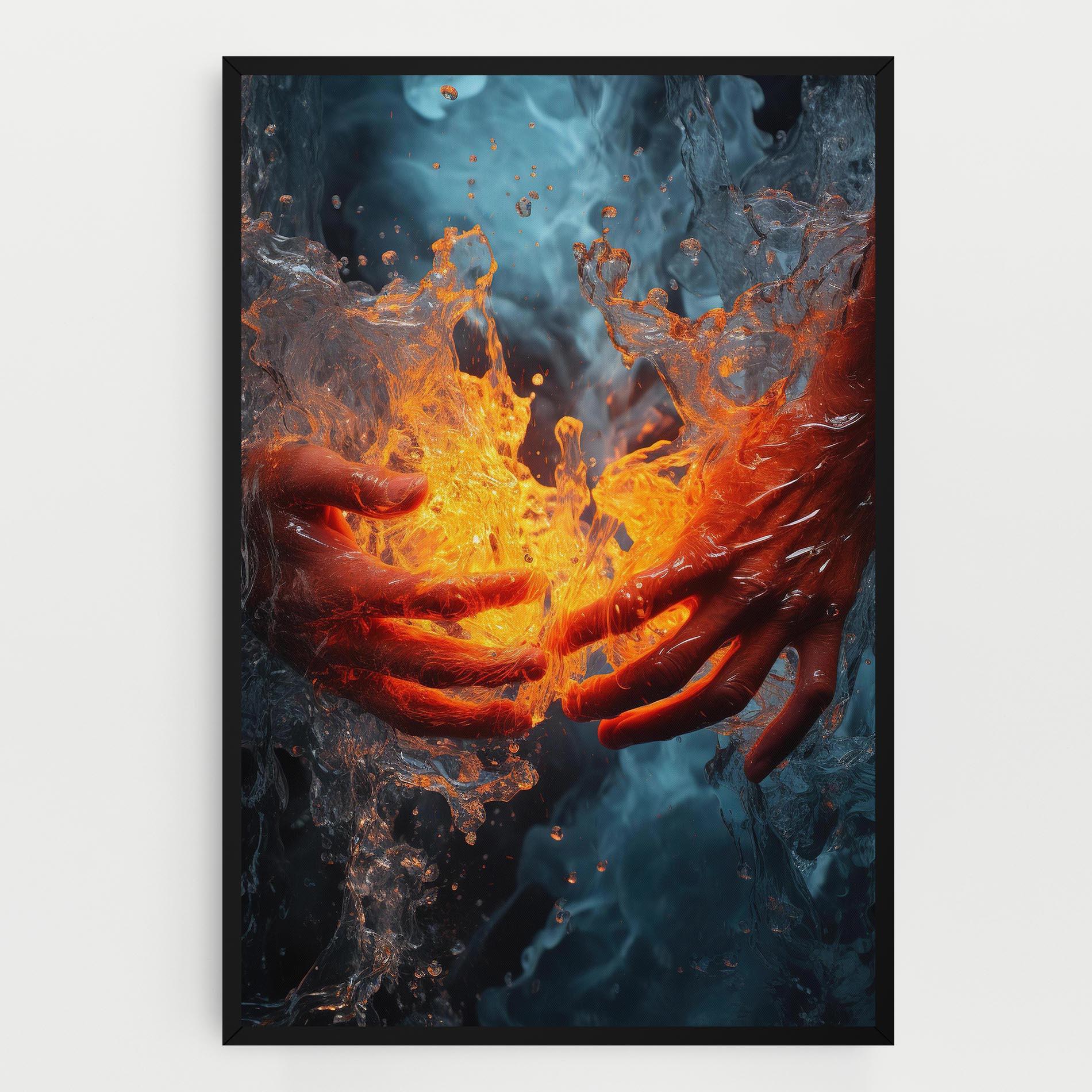 Tablou Canvas Fire Water mockup 0