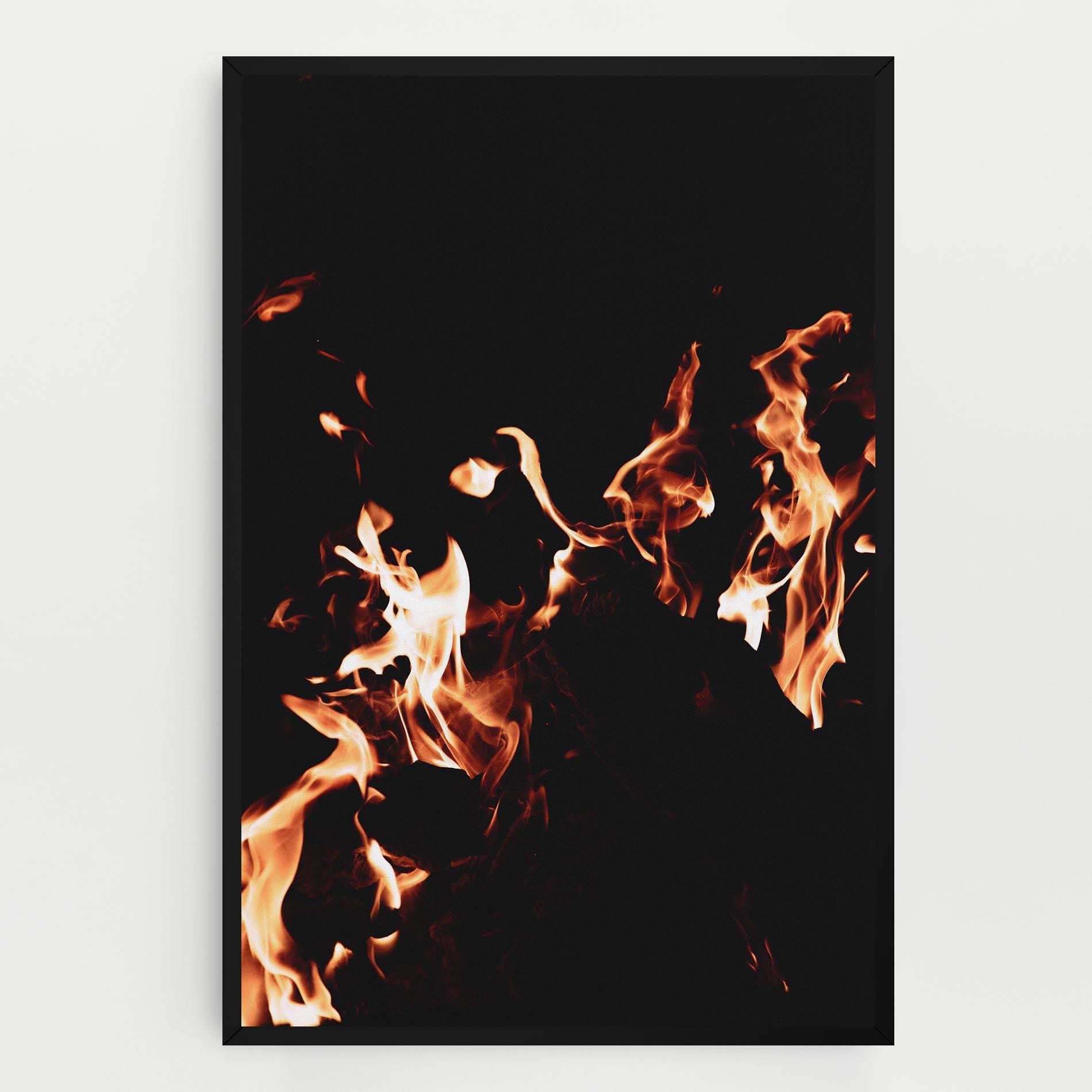 Tablou Canvas Red Grey Fire mockup 0