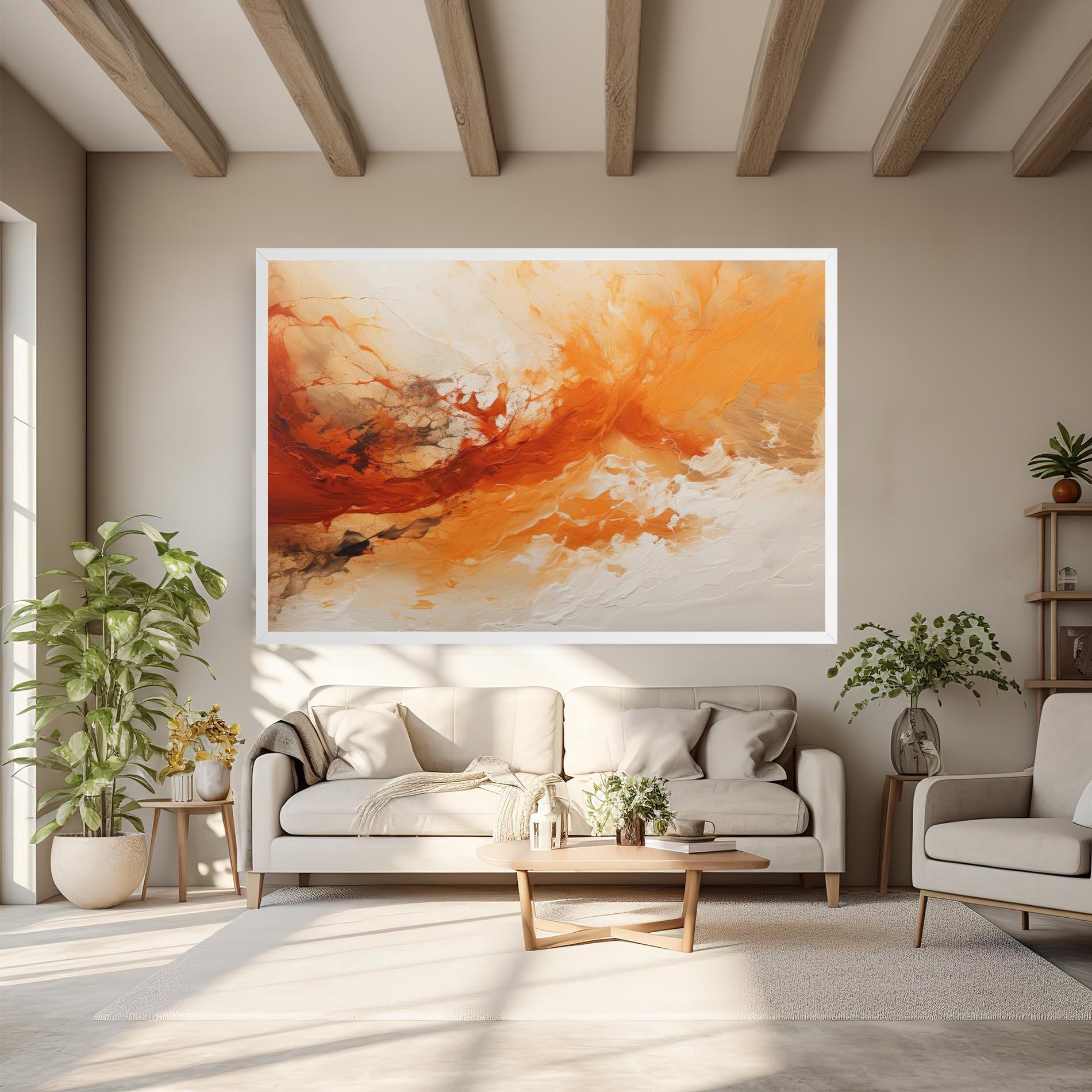 Tablou Canvas Abstract Fire Painting mockup 6