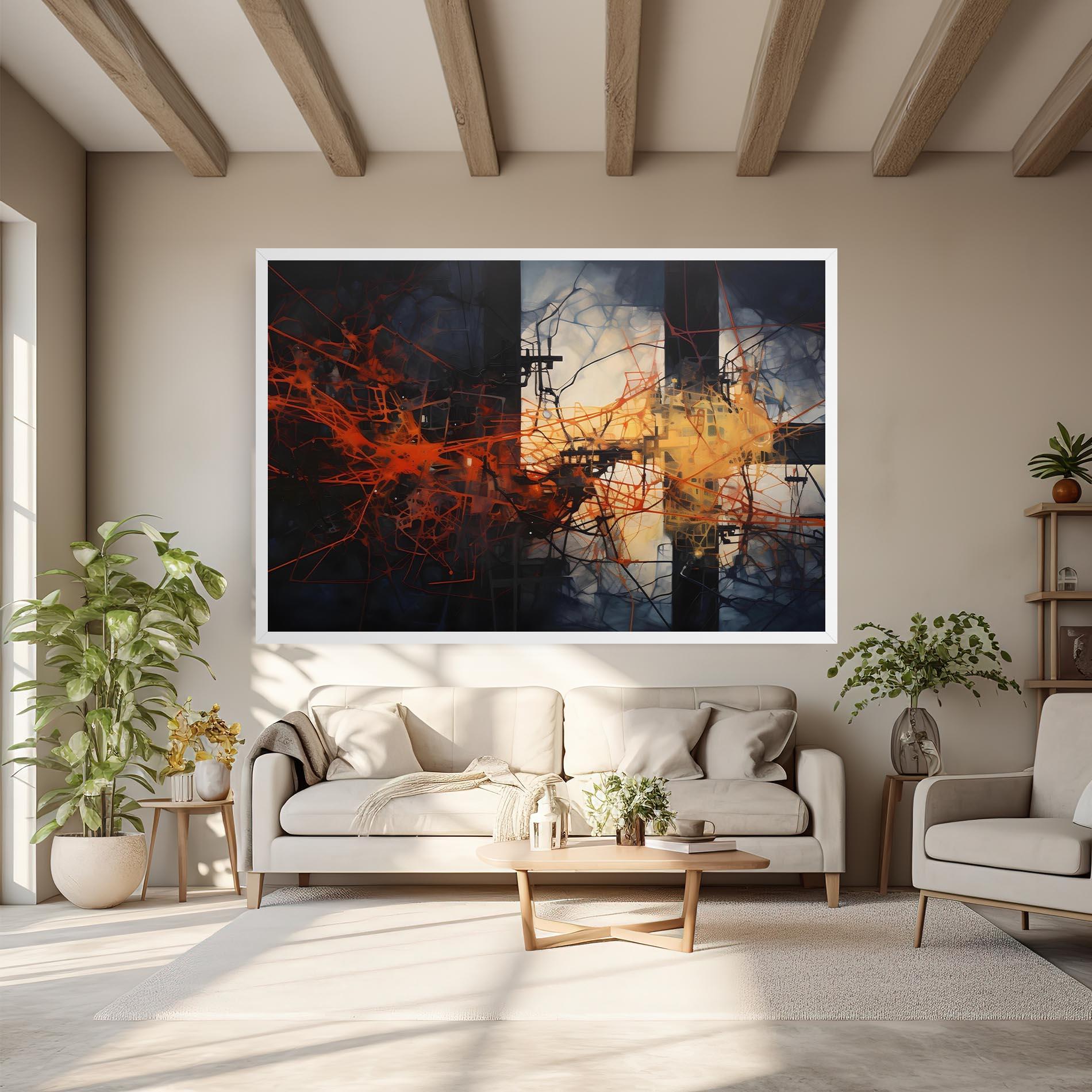 Tablou Canvas Abstract Fire Style mockup 6