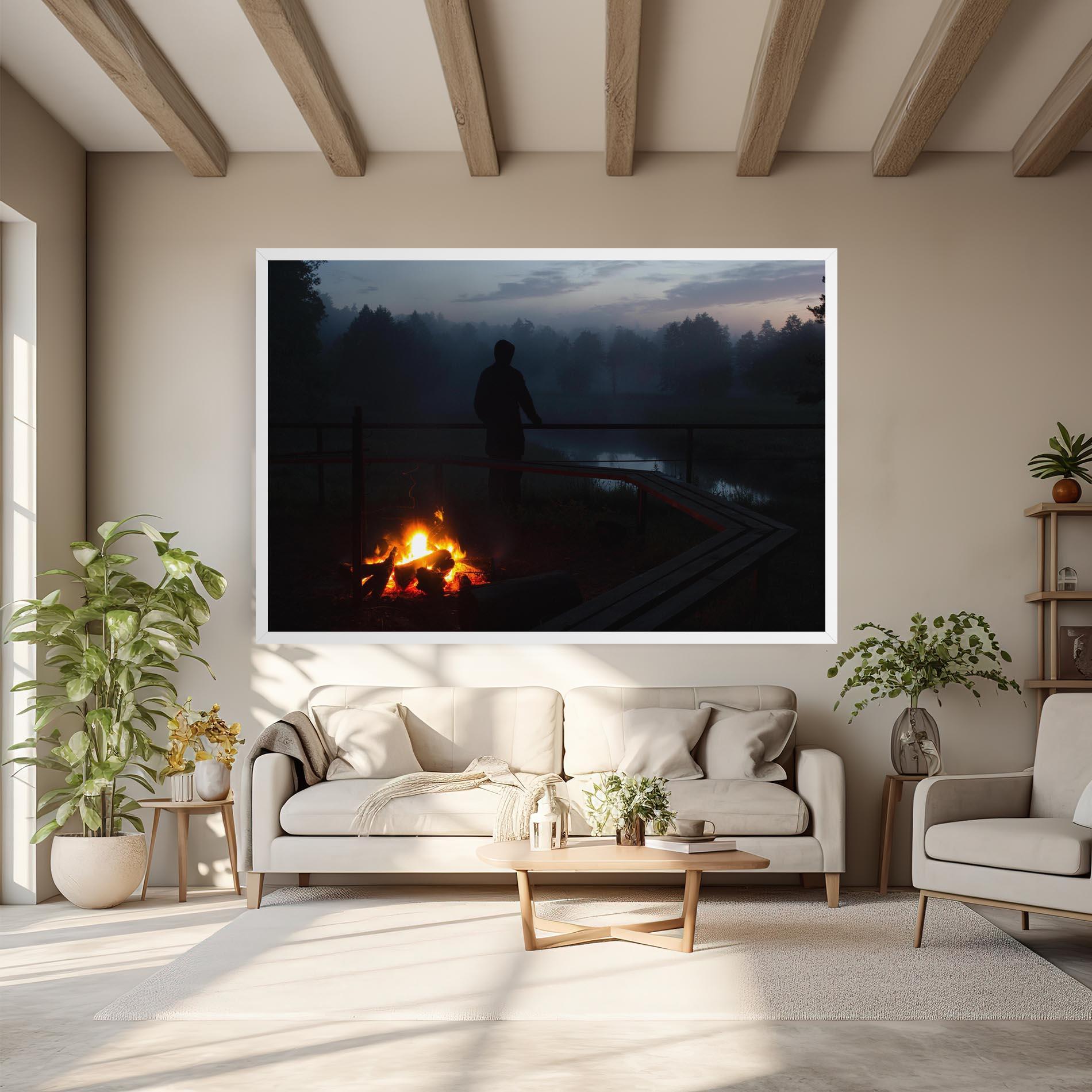 Tablou Canvas Beautiful Fire View mockup 6