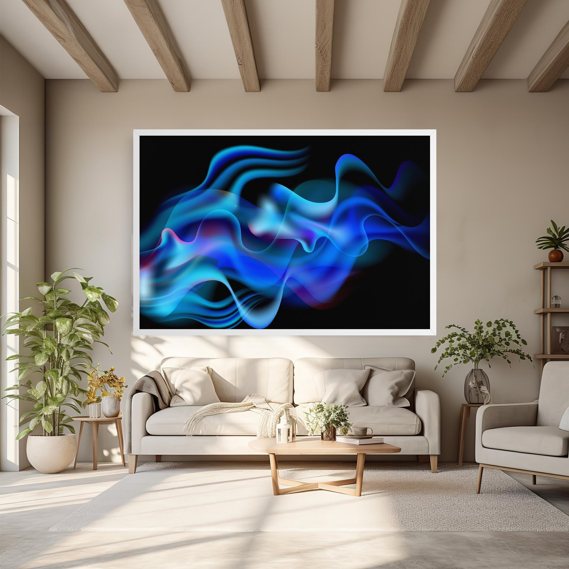 Tablou Canvas Blue Fire mockup 6