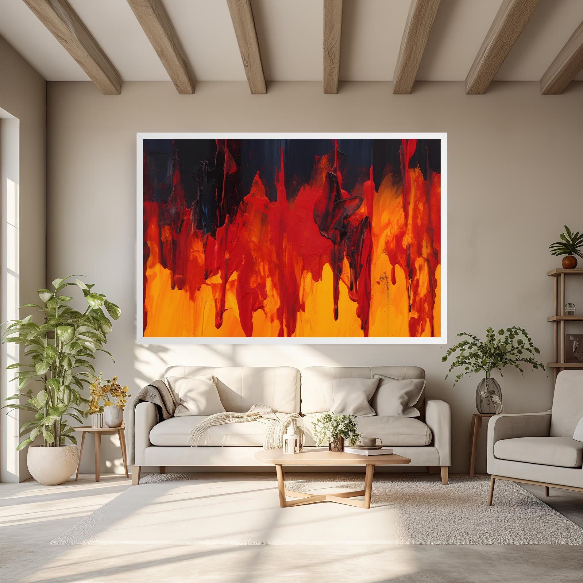 Colorful Fire Art mockup 6