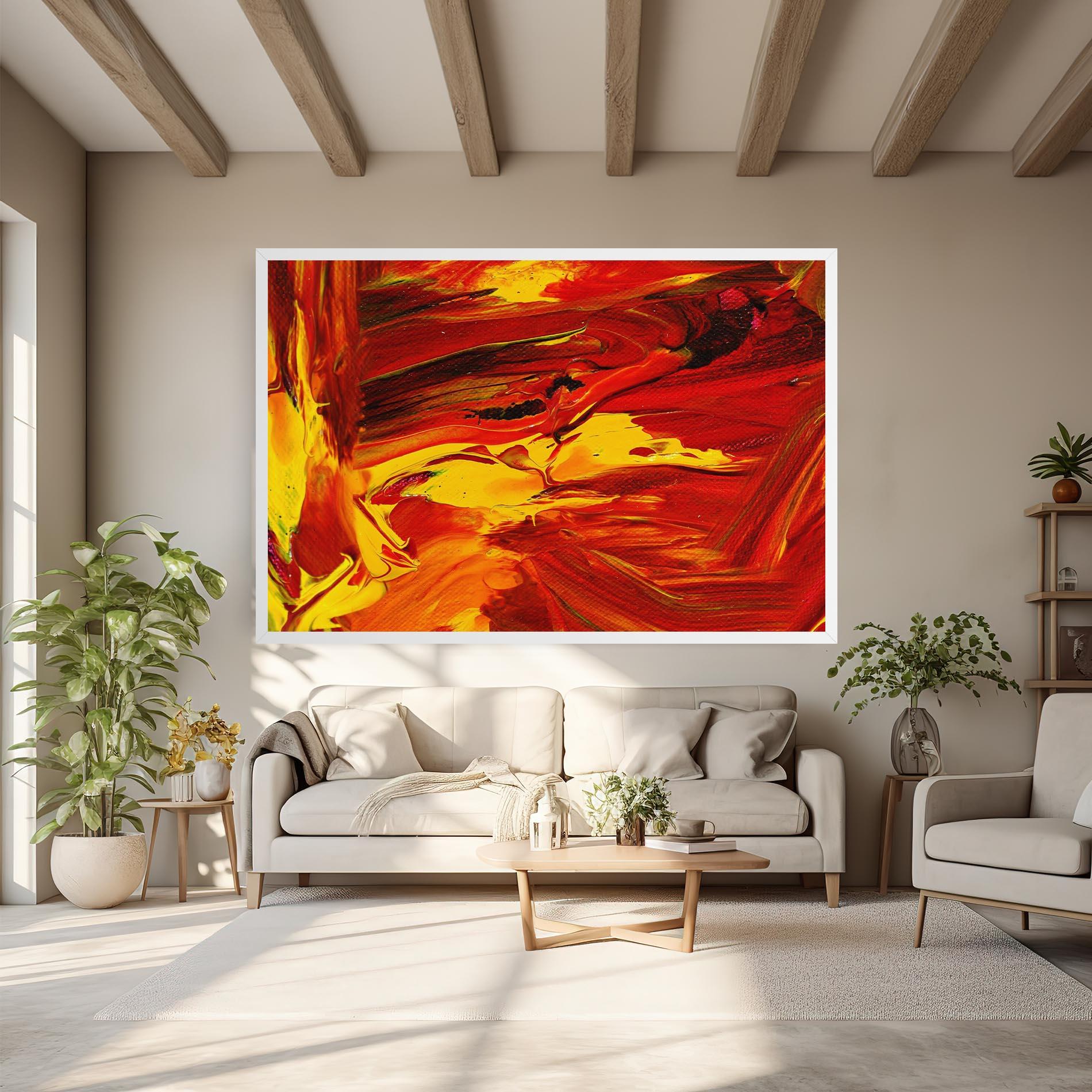 Tablou Canvas Fire Painting mockup 6