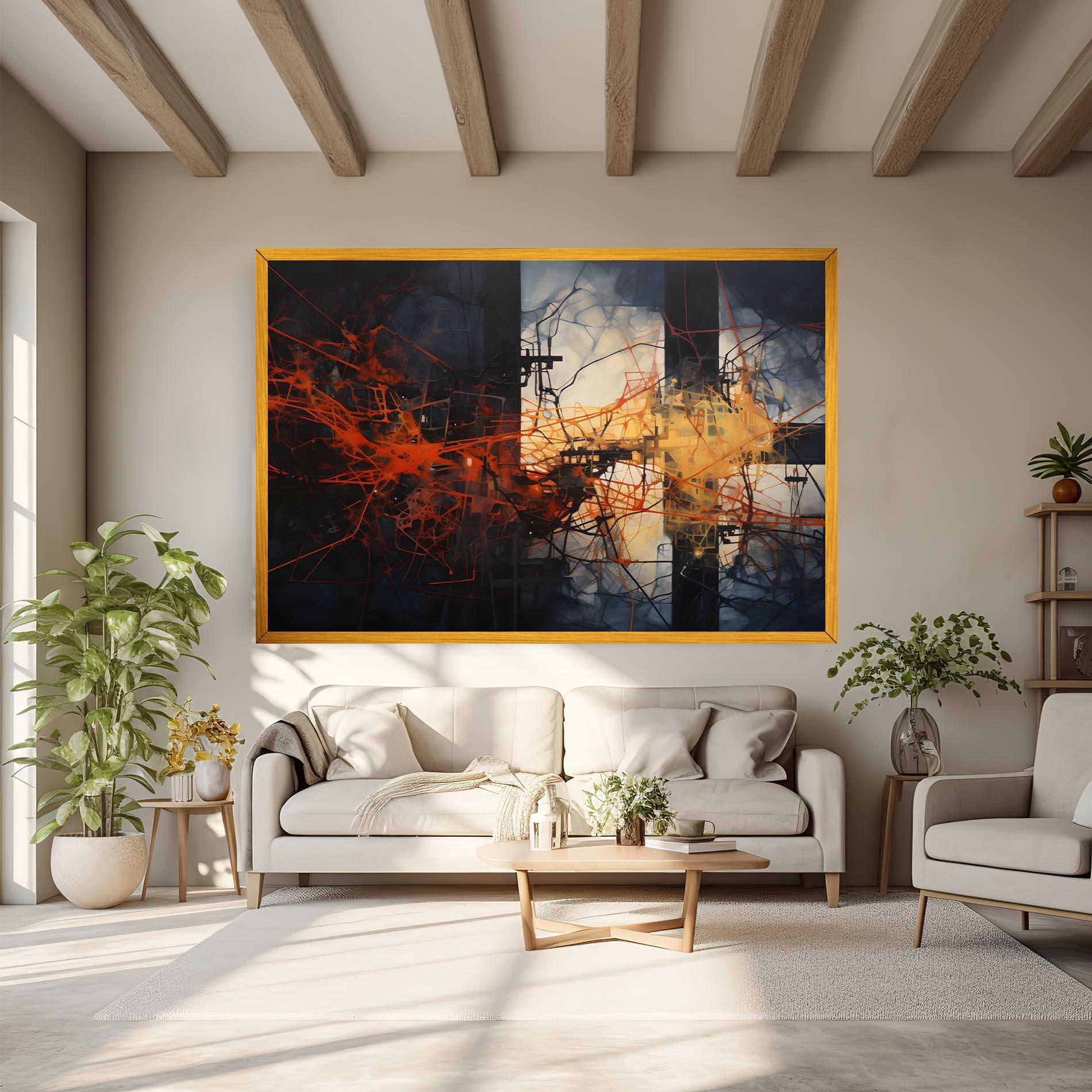 Tablou Canvas Abstract Fire Style mockup 6