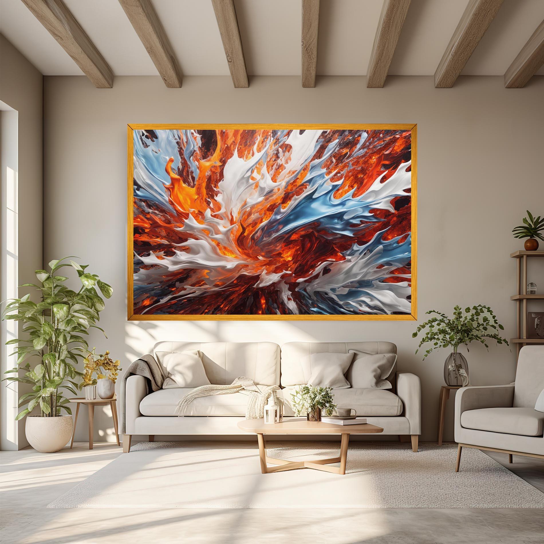 Tablou Canvas Flame Rase mockup 6