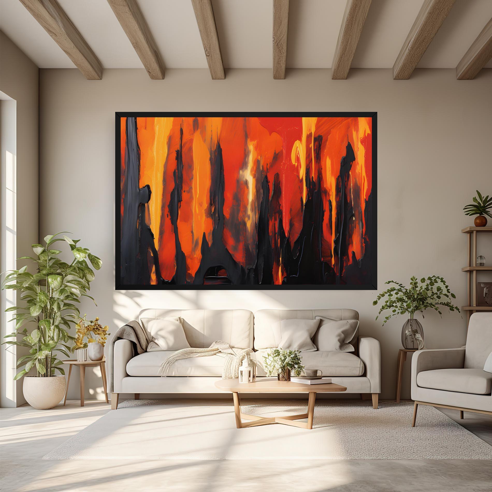 Tablou Canvas Abstract Fire Art mockup 6