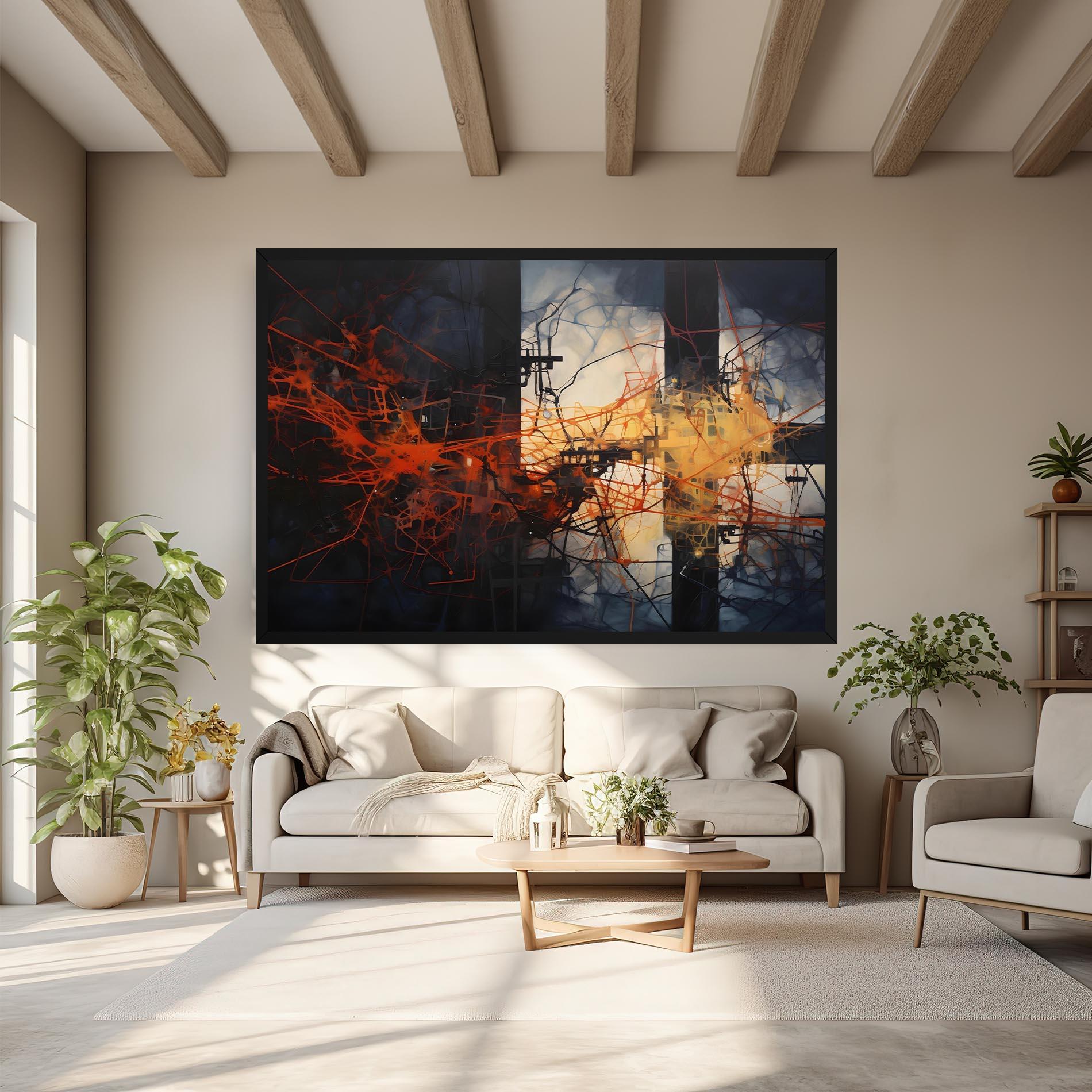 Tablou Canvas Abstract Fire Style mockup 6