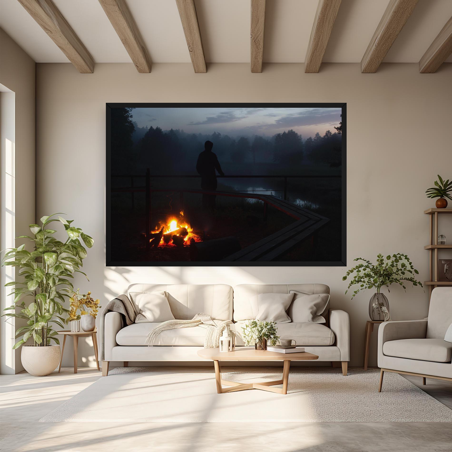 Tablou Canvas Beautiful Fire View mockup 6