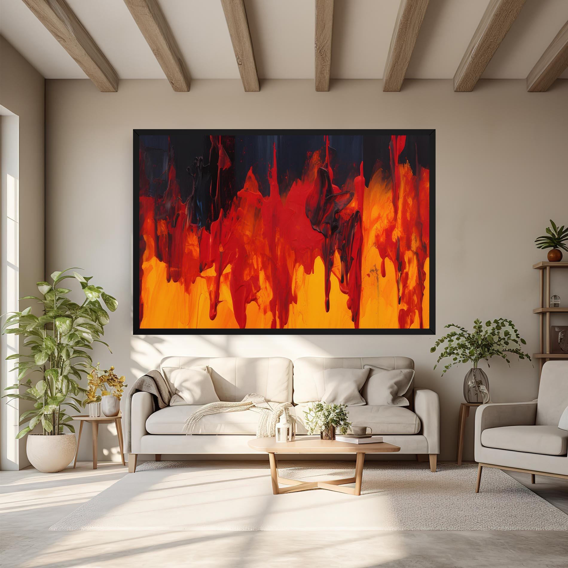 Tablou Canvas Colorful Fire Art mockup 6