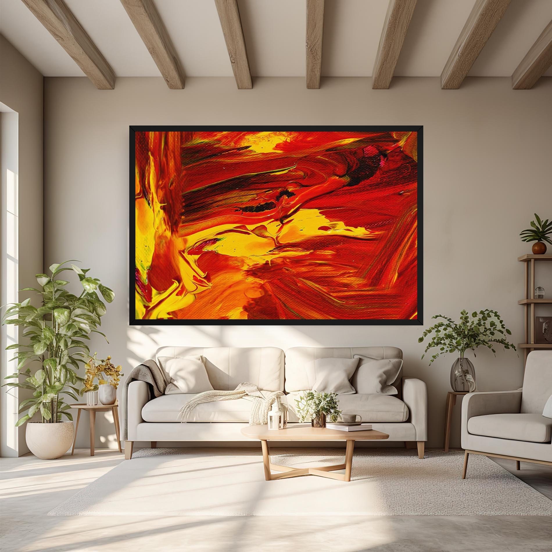 Tablou Canvas Fire Painting mockup 6