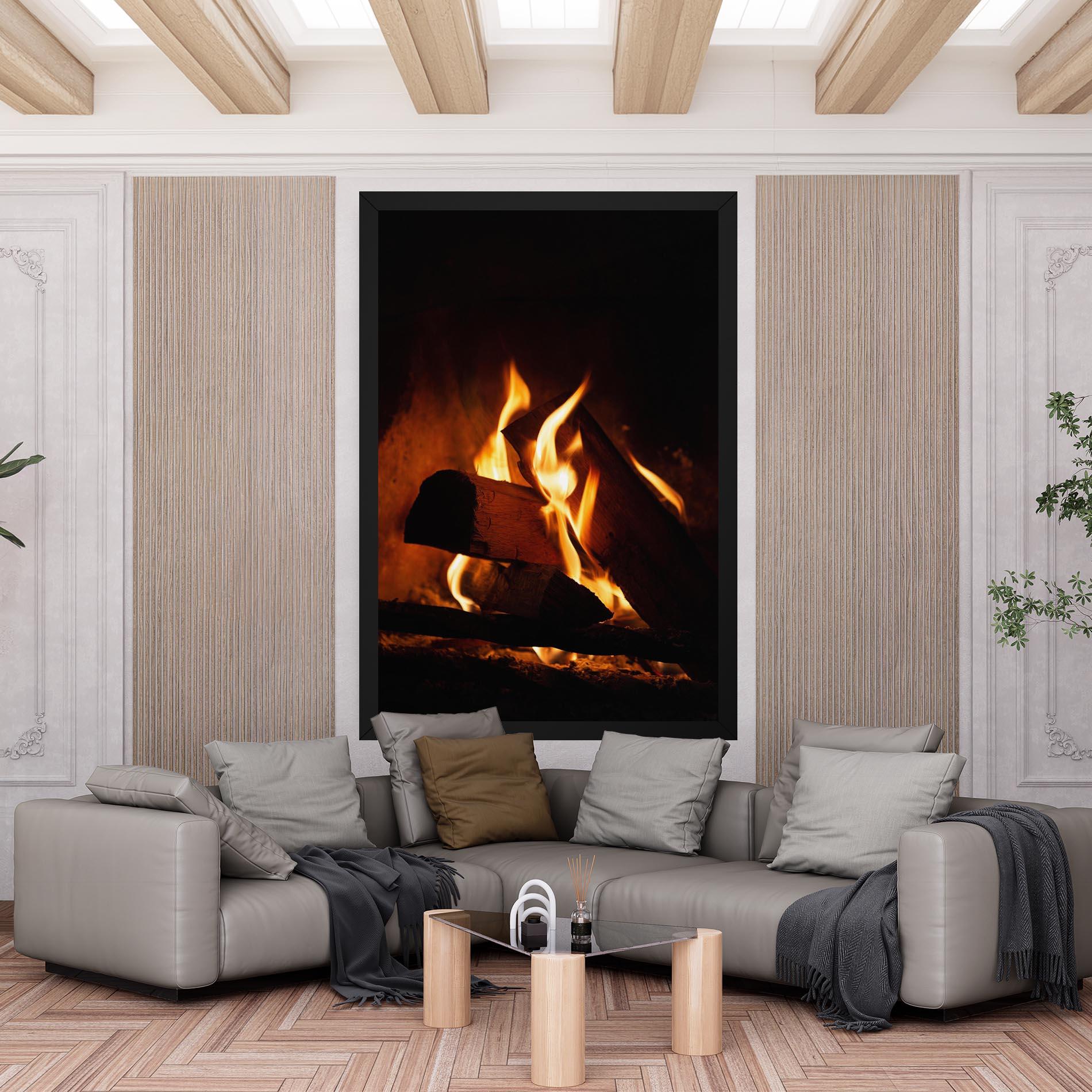 Tablou Canvas Fire Wood View mockup 6