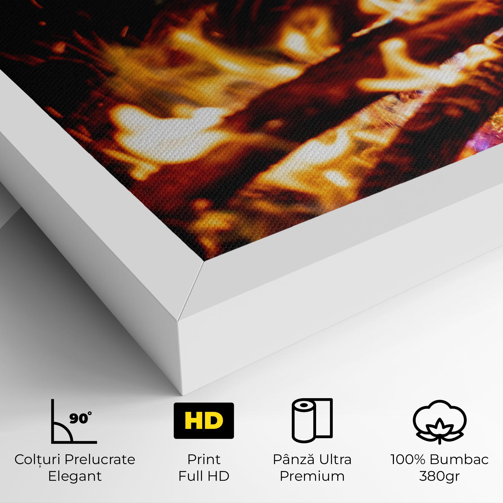 Tablou Canvas Blue Green Fire mockup 4