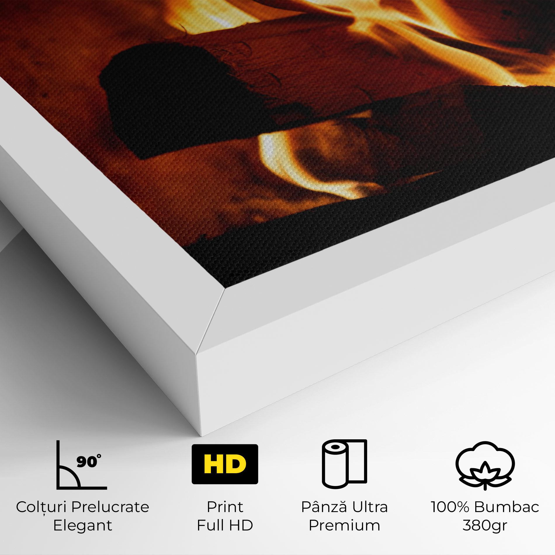 Tablou Canvas Fire Wood View mockup 4