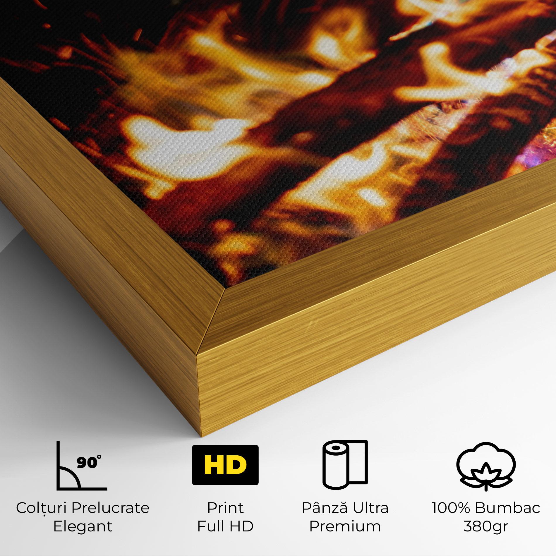 Tablou Canvas Blue Green Fire mockup 4