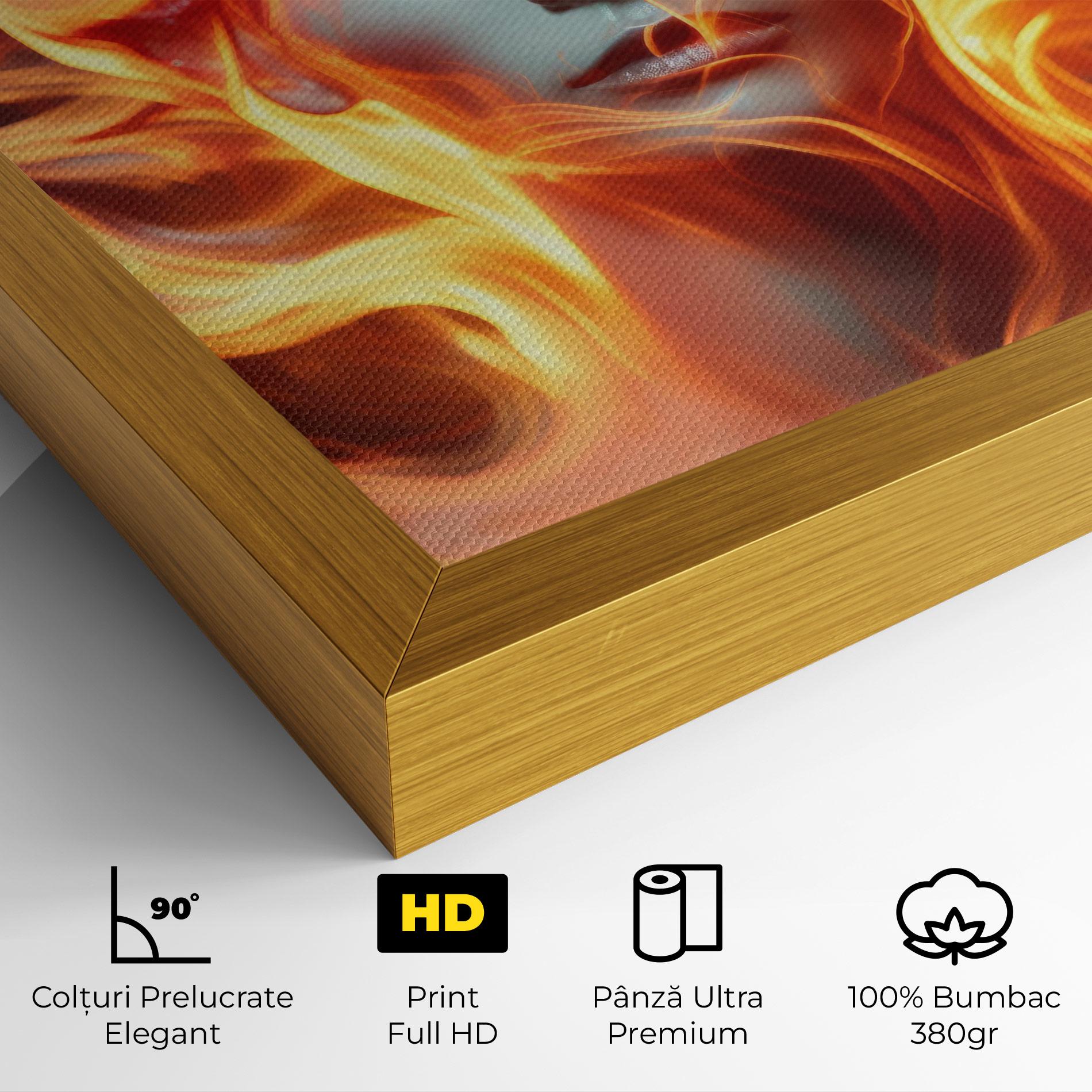 Tablou Canvas Fire Hair mockup 4
