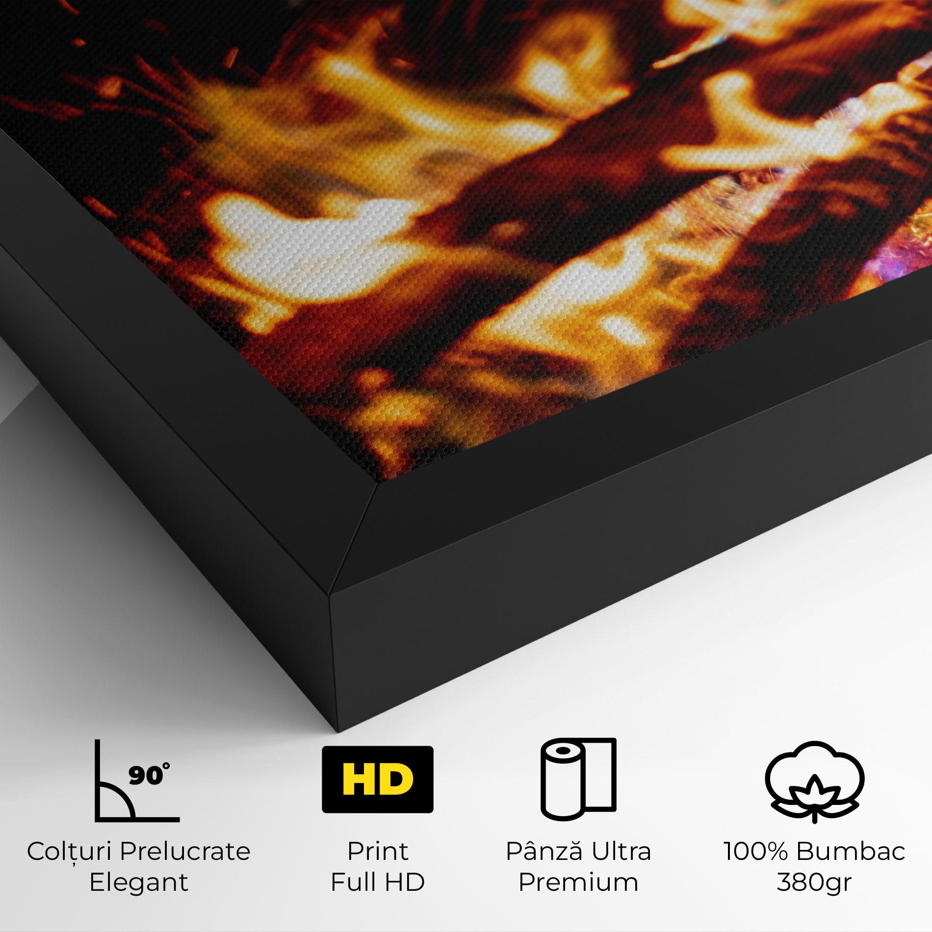Tablou Canvas Blue Green Fire mockup 4