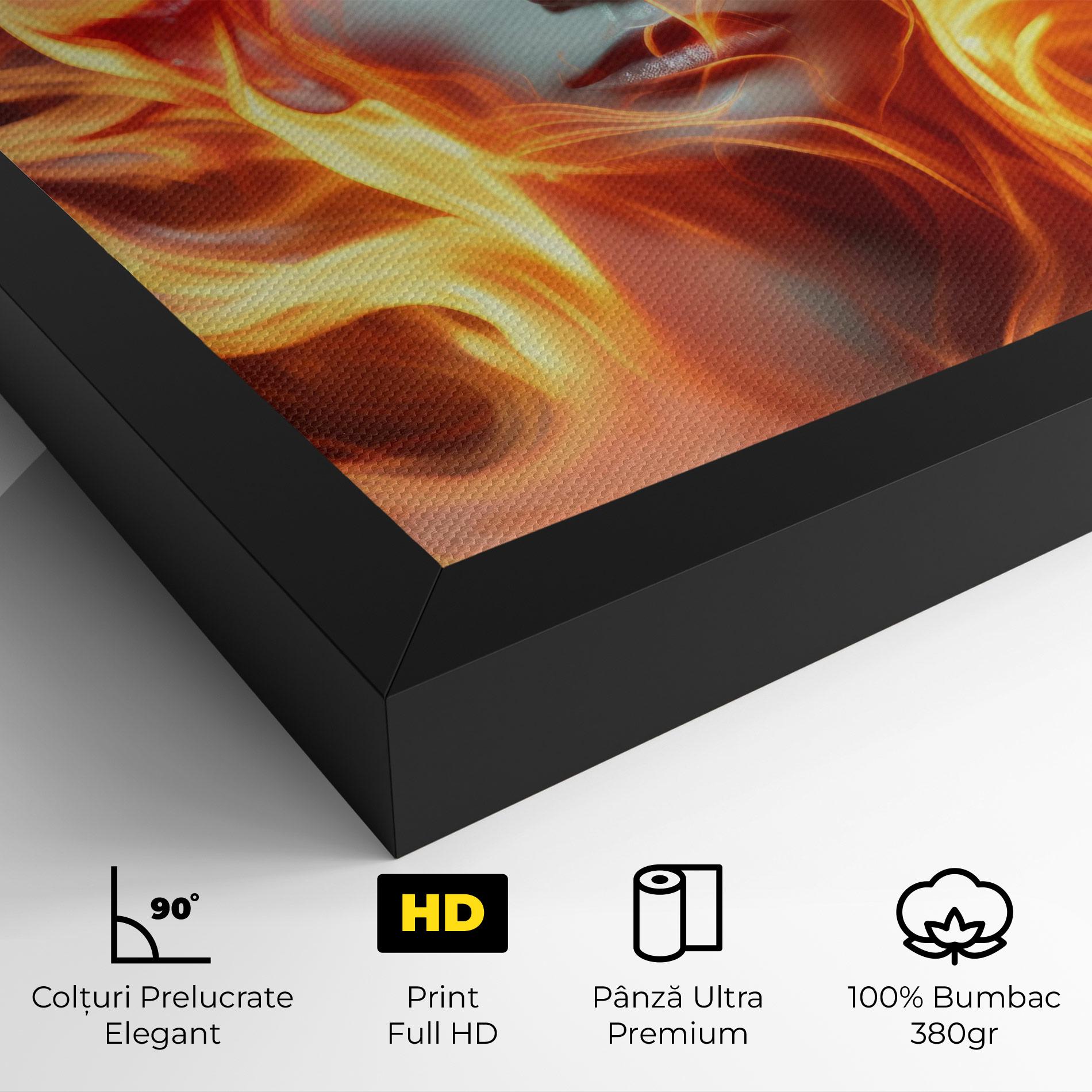 Tablou Canvas Fire Hair mockup 4