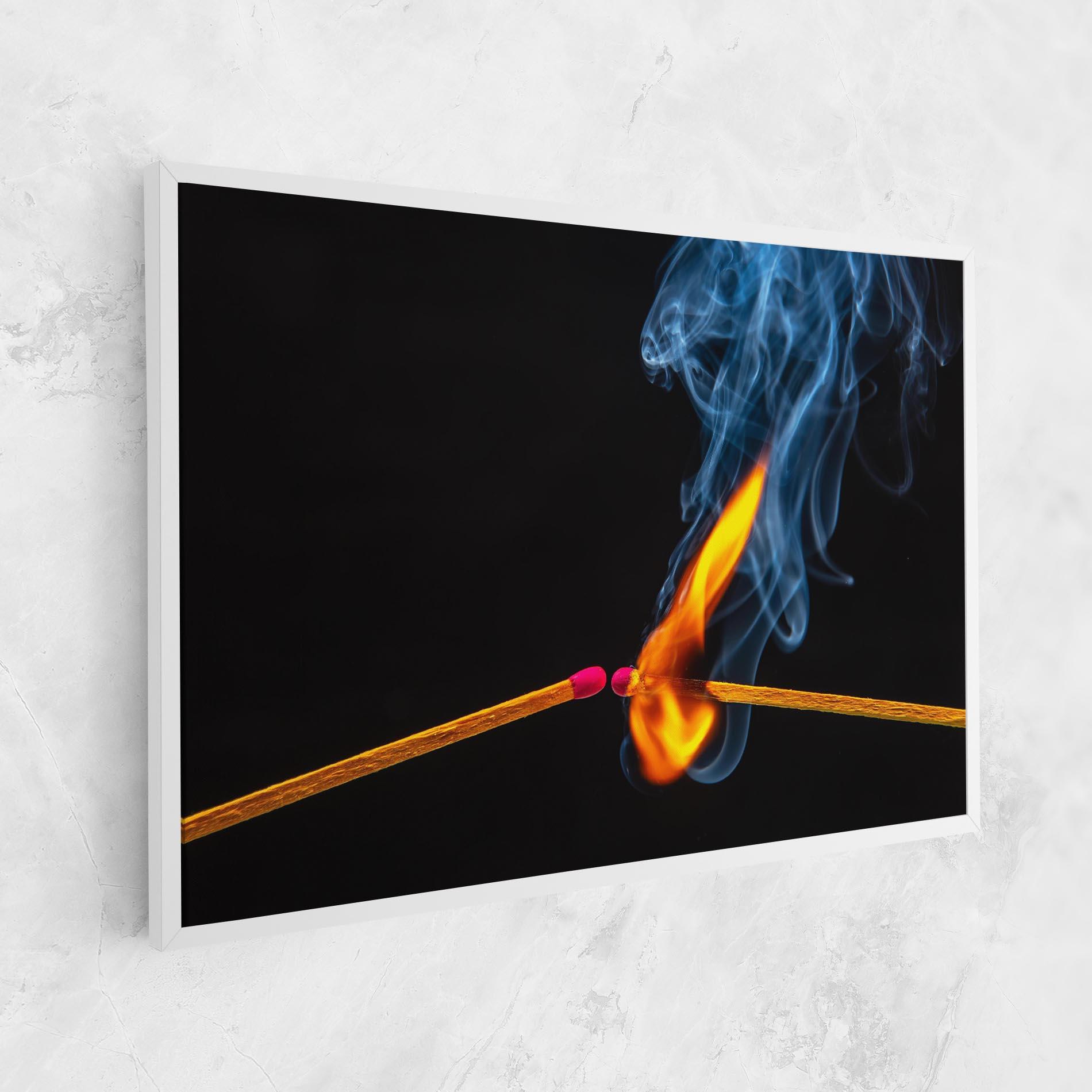 Tablou Canvas Burning Smoking Match mockup 1