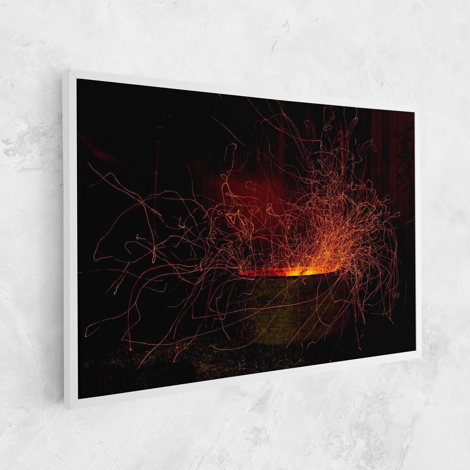 Tablou Canvas Fire Drawing Effect mockup 1