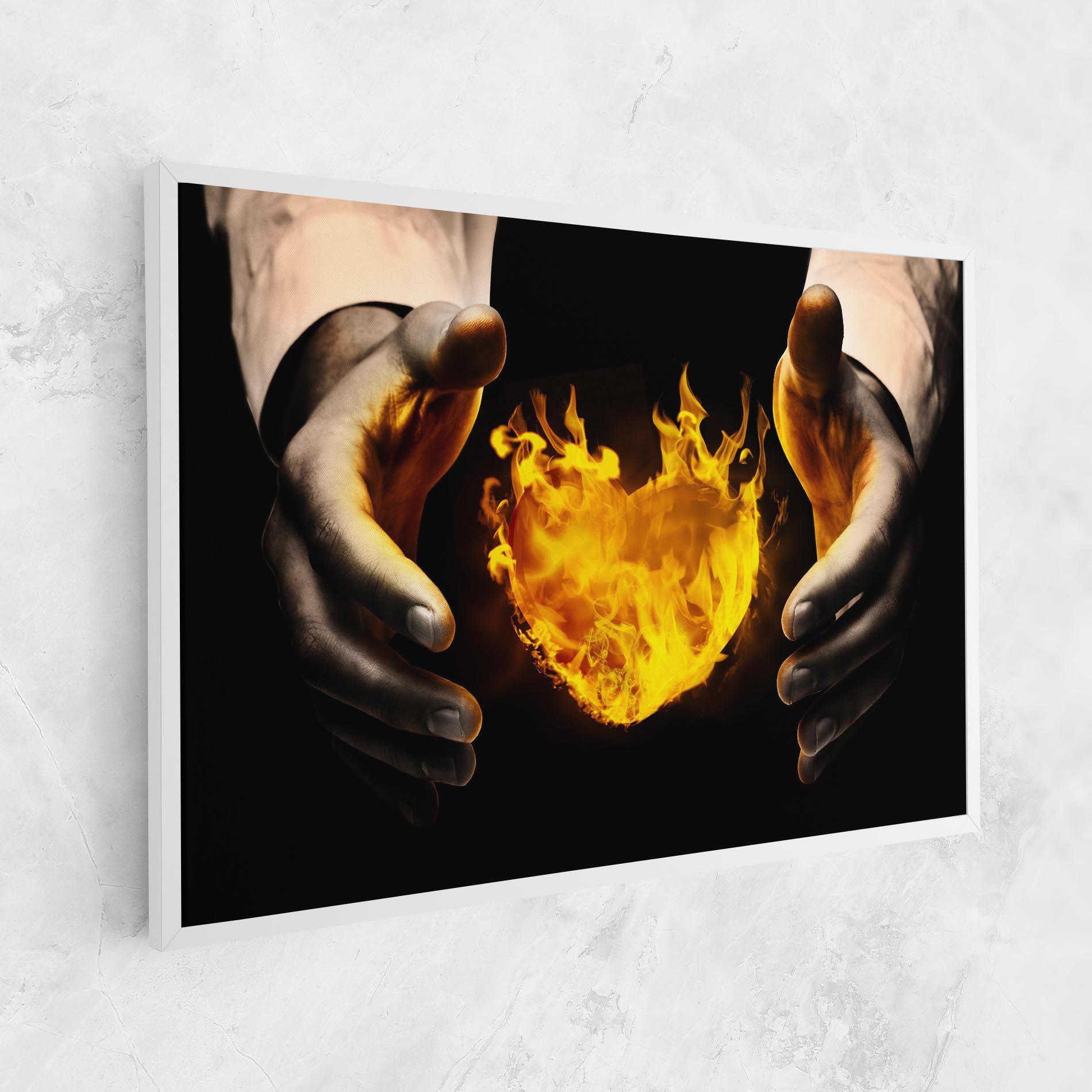 Tablou Canvas Fire Heart mockup 1