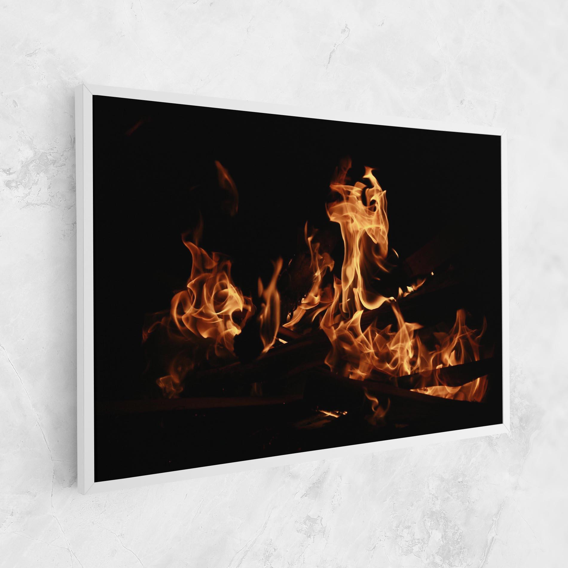 Tablou Canvas Fire On Black mockup 1