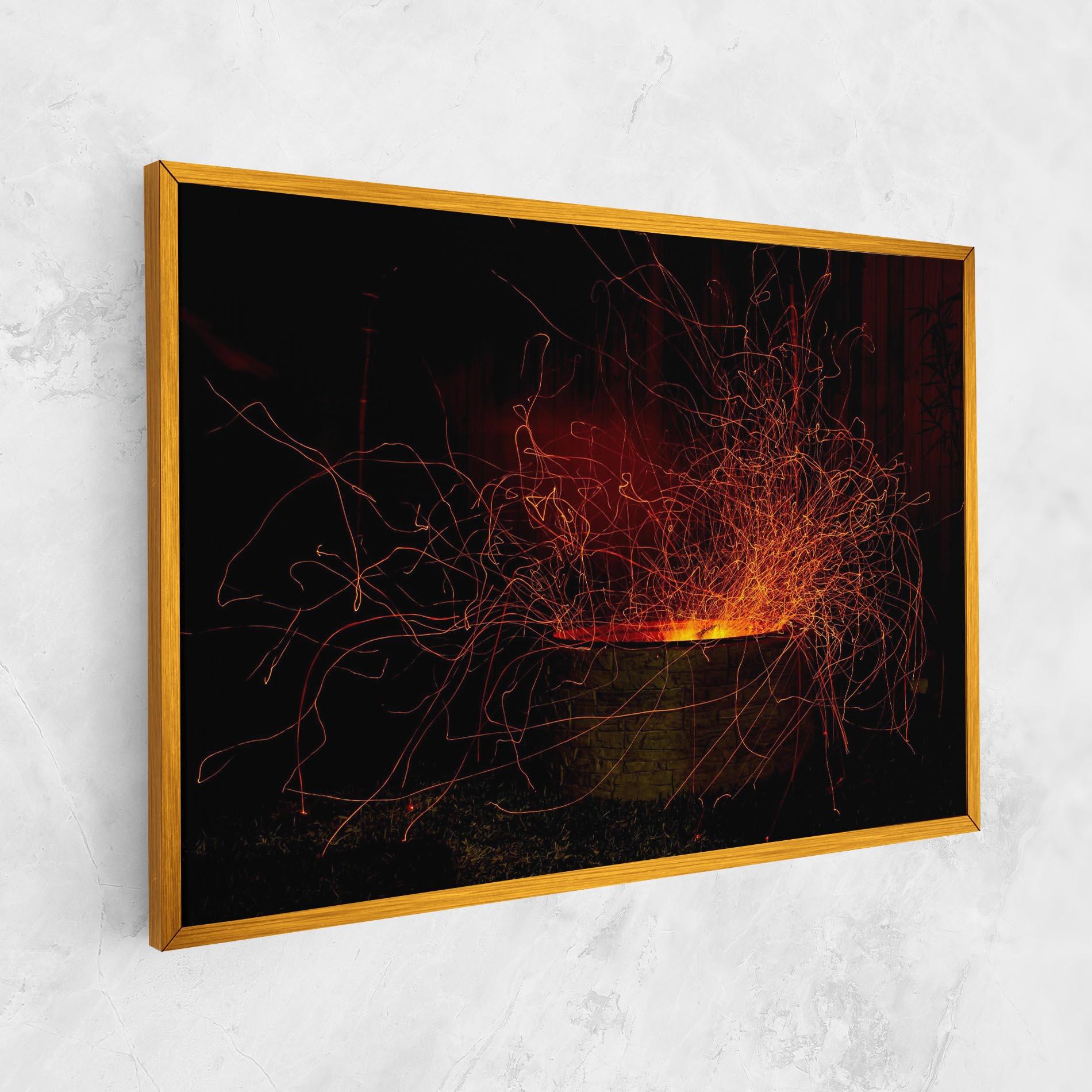 Tablou Canvas Fire Drawing Effect mockup 1